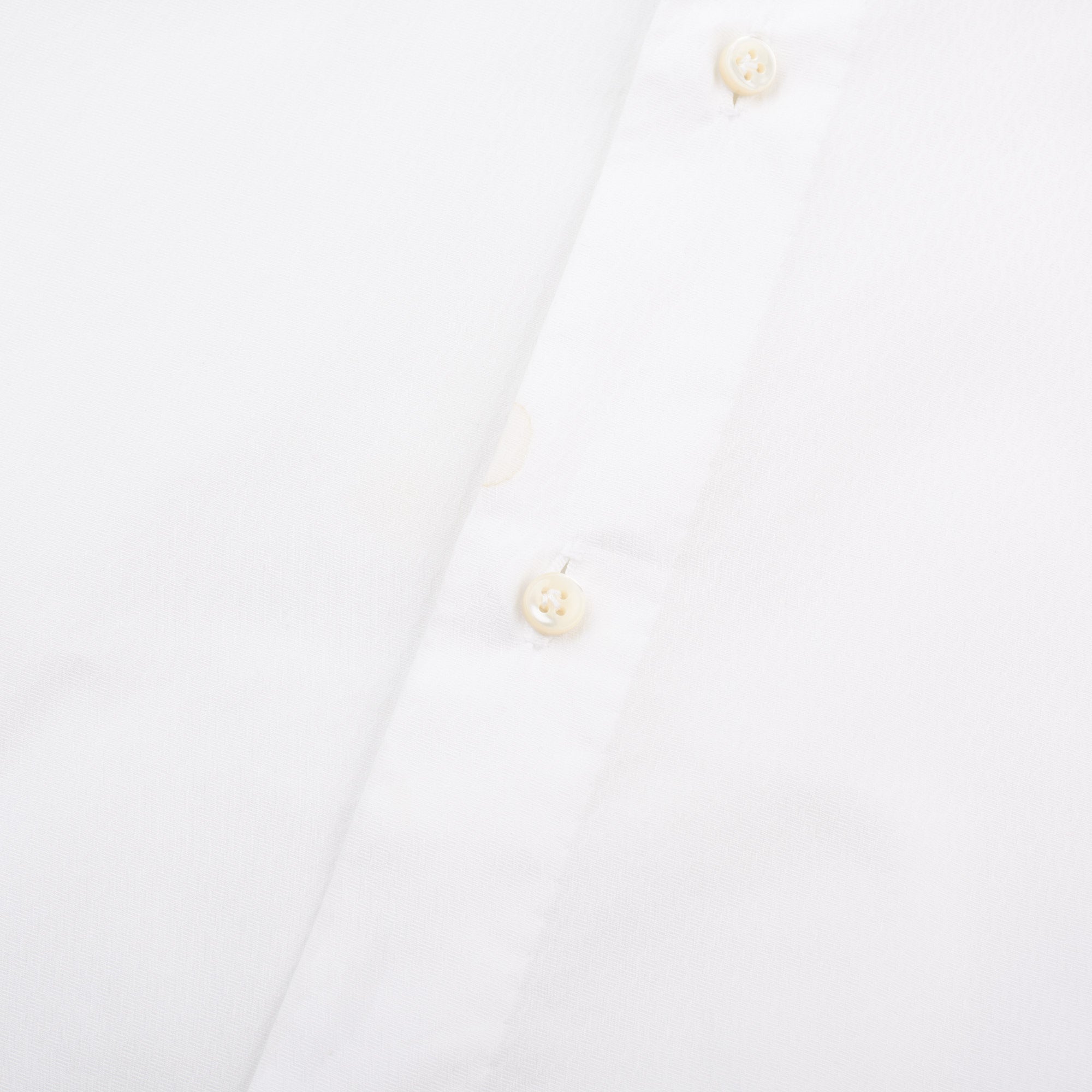 VINCENZO DI RUGGIERO Handmade White Jacquard Cotton Dress Shirt EU 40 US 15.75 VINCENZO DI RUGGIERO