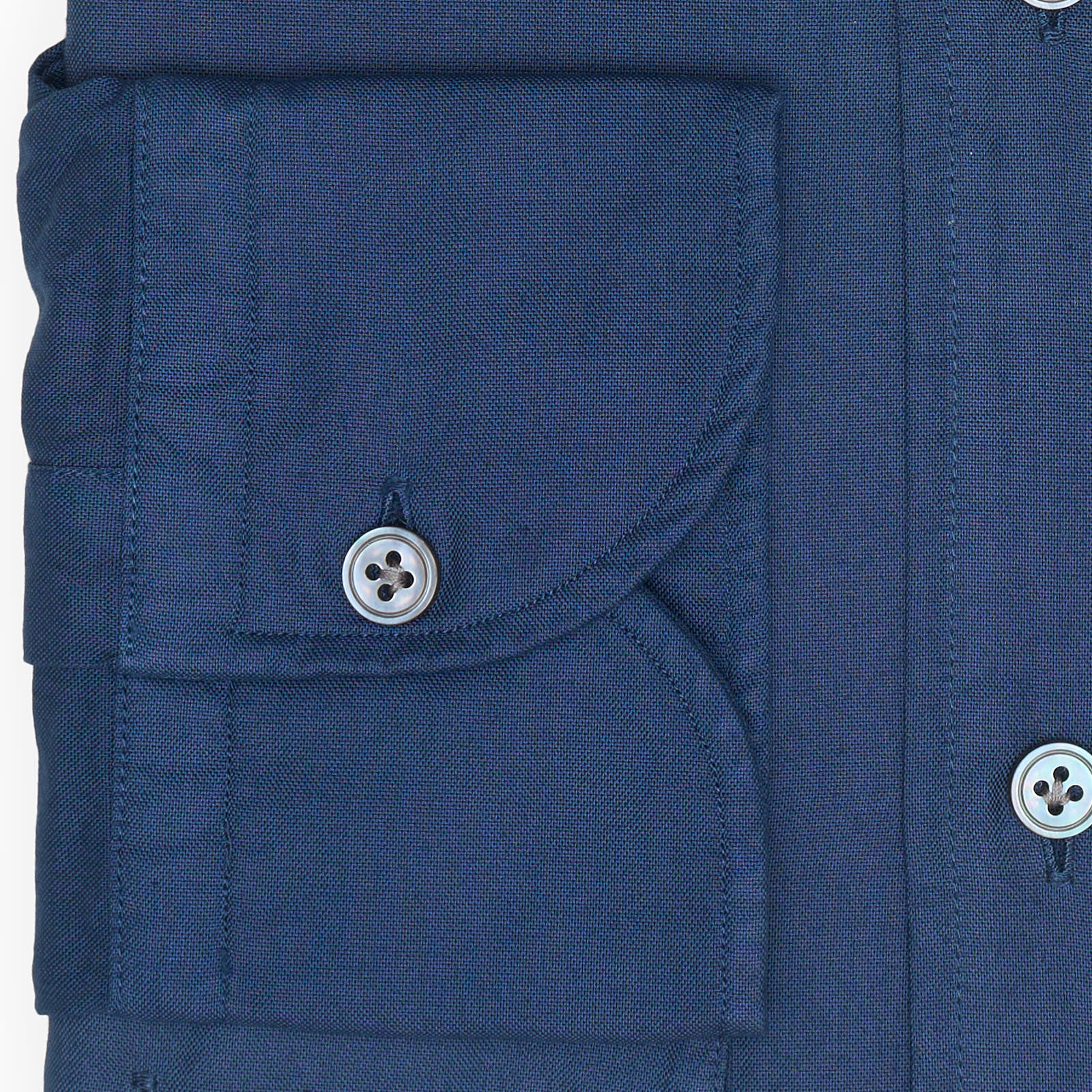 VINCENZO DI RUGGIERO Handmade Blue Cotton Dress Shirt EU 40 NEW US 15.75