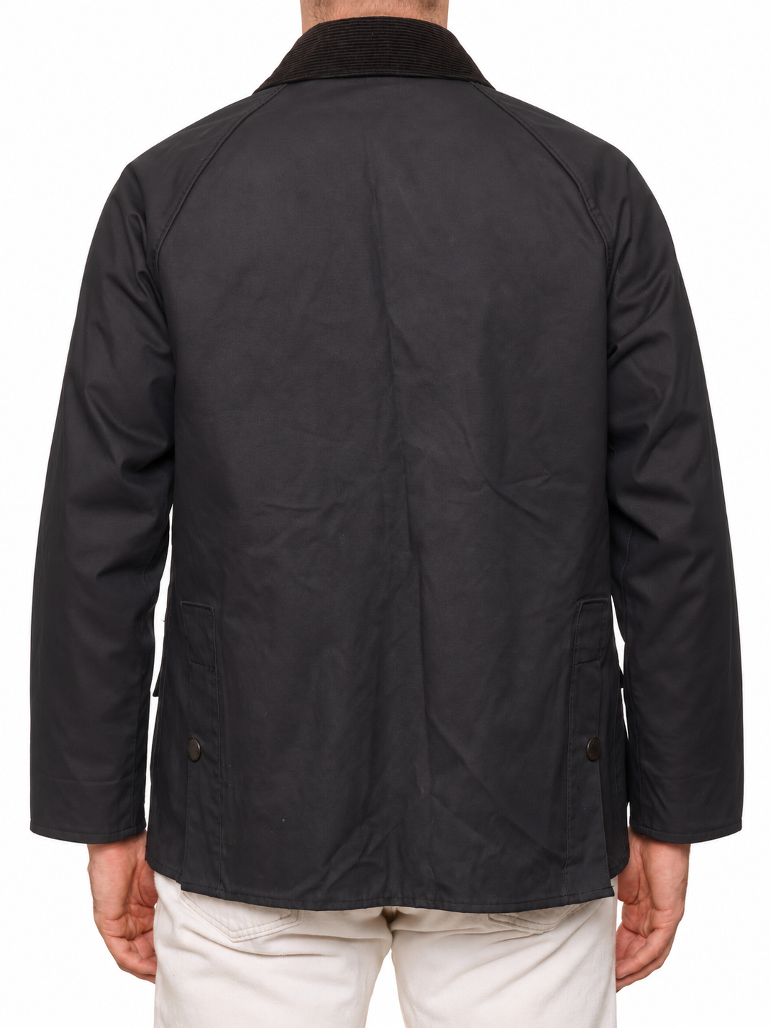 Vintage BARBOUR Bedale Navy Blue Waxed Jacket C38 S NOS 1990's