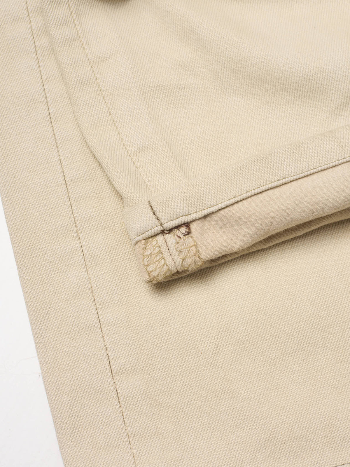 Vintage LEVI'S 501 Straight Fit Beige Cotton Jeans Made in USA
