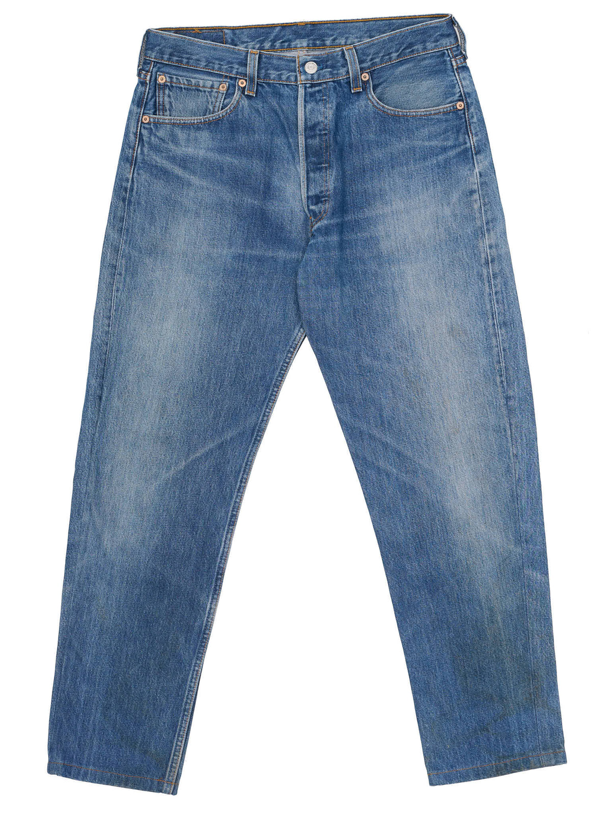 Vintage LEVI'S 501 Straight Fit Blue Cotton Jeans Made in USA