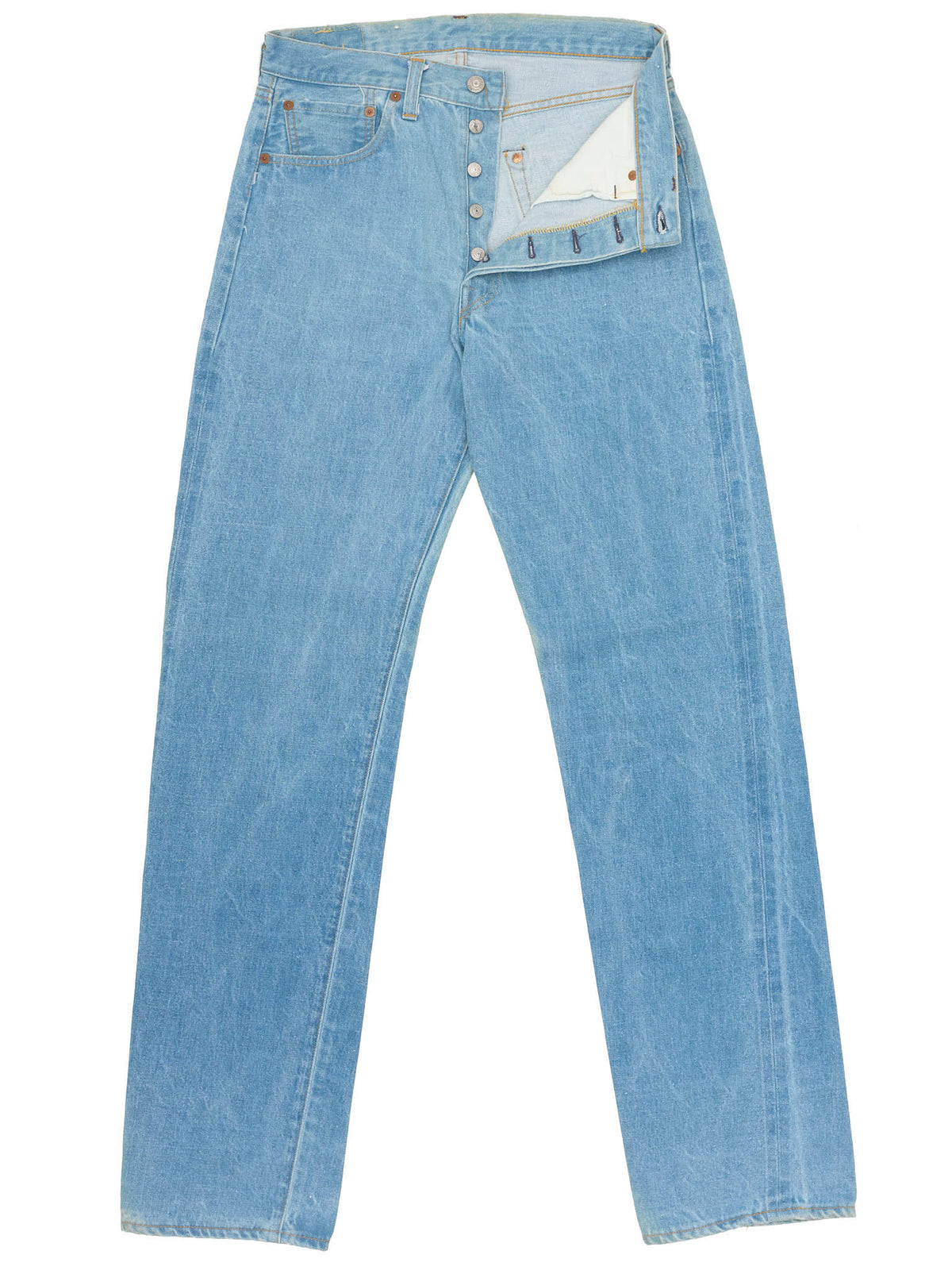 Vintage LEVI'S 501 XX Valencia St. Light Blue Cotton Jeans Made in USA LVC 1998 NOS