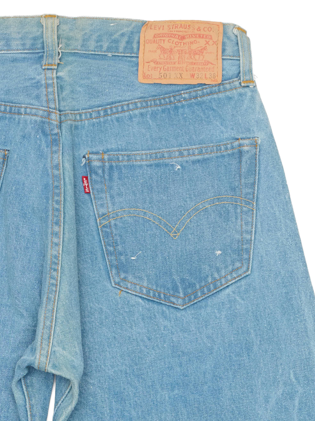 Vintage LEVI'S 501 XX Valencia St. Light Blue Cotton Jeans Made in USA LVC 1998 NOS