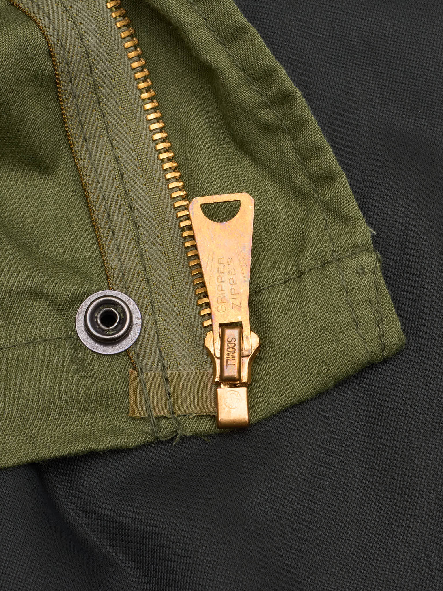 Vintage 1980 Gibraltar Industries Olive Chemical Protective Cotton Military Jacket NOS
