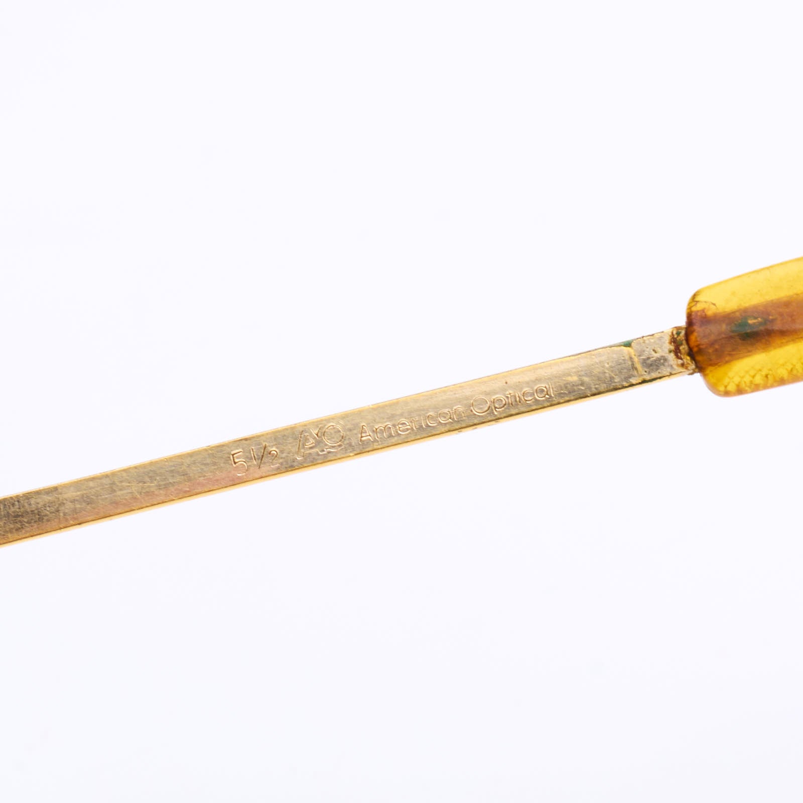 Vintage AMERICAN OPTICAL AO 5 1/2 Gold Plated Aviator Pilot Sunglasses USA