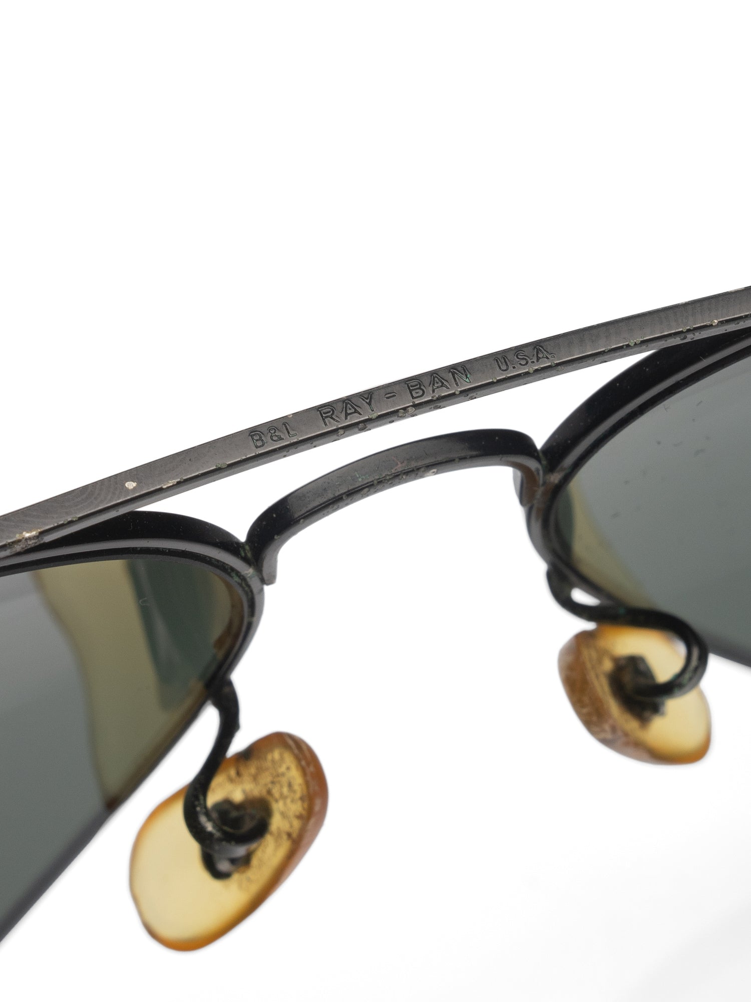 Vintage B&L RAY BAN USA Aviator Black Sunglasses 62mm Cobra Bausch & Lomb