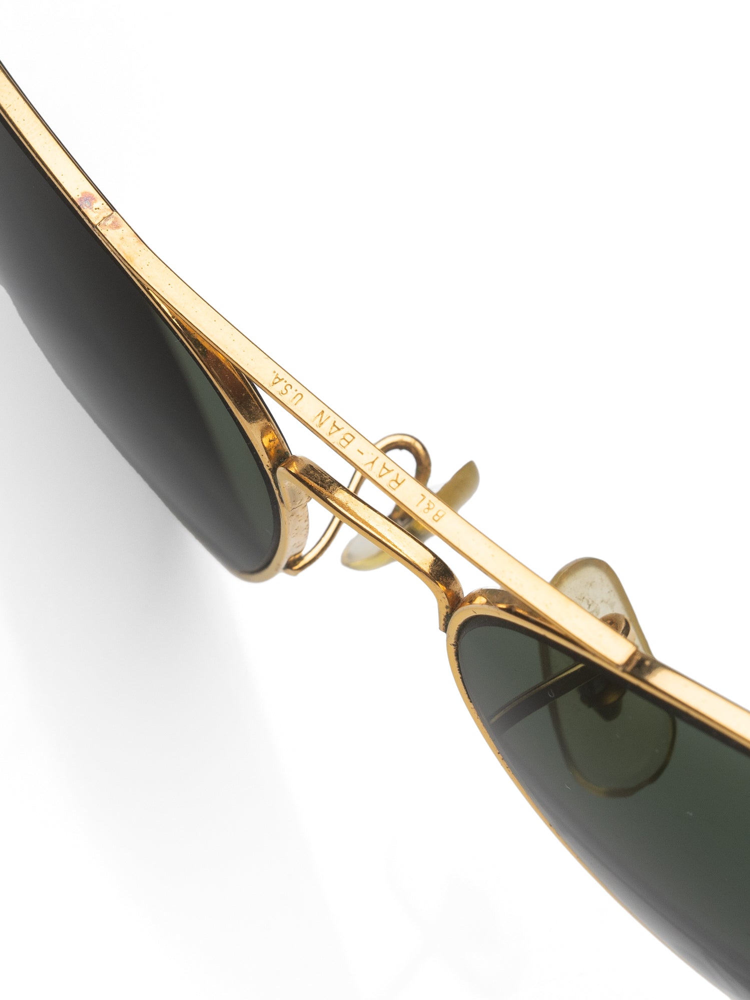 Vintage B&L RAY BAN USA Aviator Gold Sunglasses 62mm Bausch & Lomb