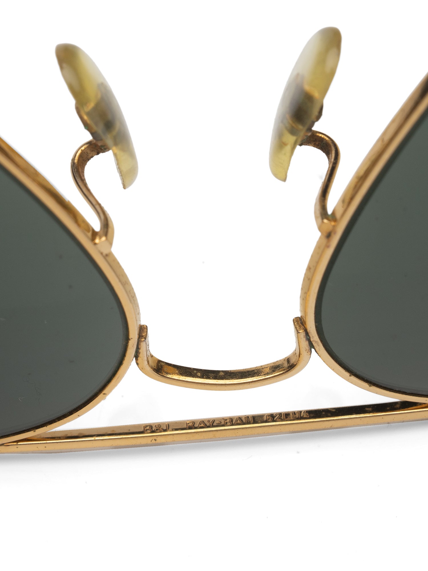 Vintage B&L RAY BAN USA Aviator Gold Sunglasses 62mm Bausch & Lomb