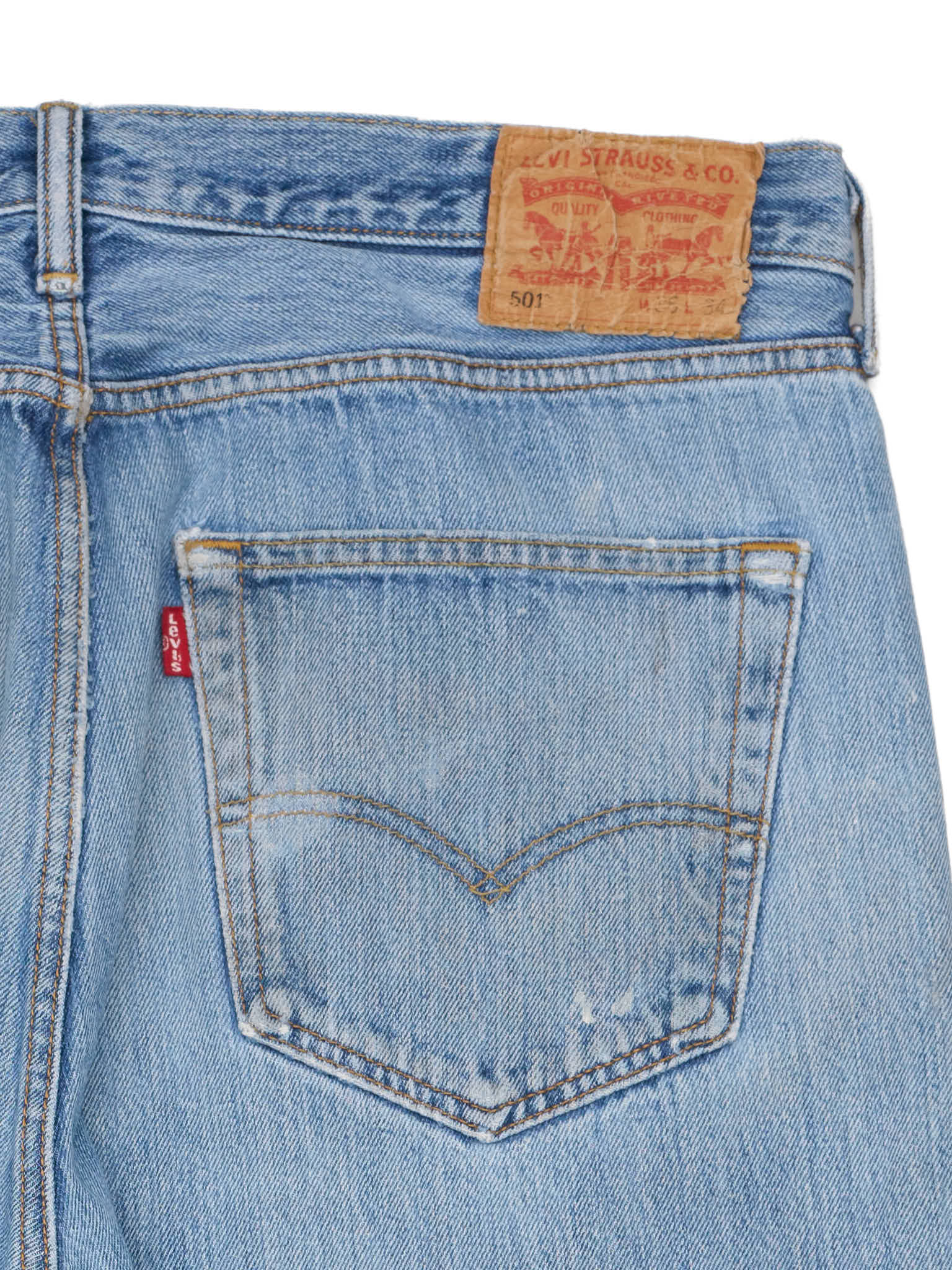 Vintage LEVI'S 501 Light Blue Cotton Jeans Amazing Fade