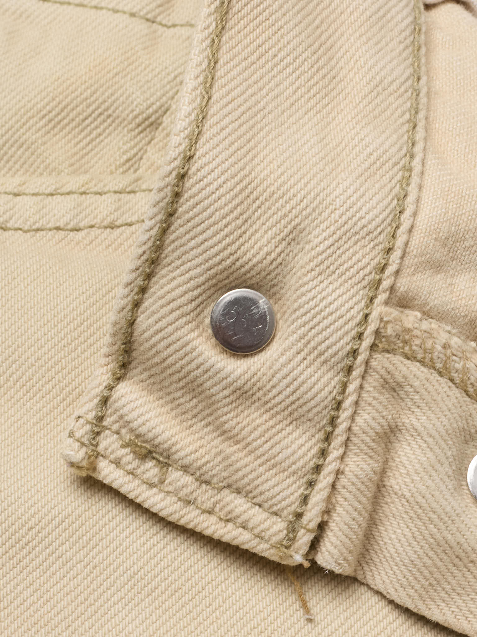 Vintage LEVI'S 501 Straight Fit Beige Cotton Jeans Made in USA