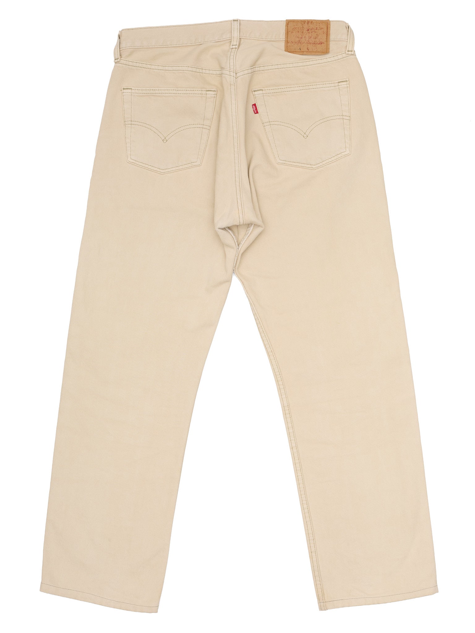 Vintage LEVI'S 501 Straight Fit Beige Cotton Jeans Made in USA