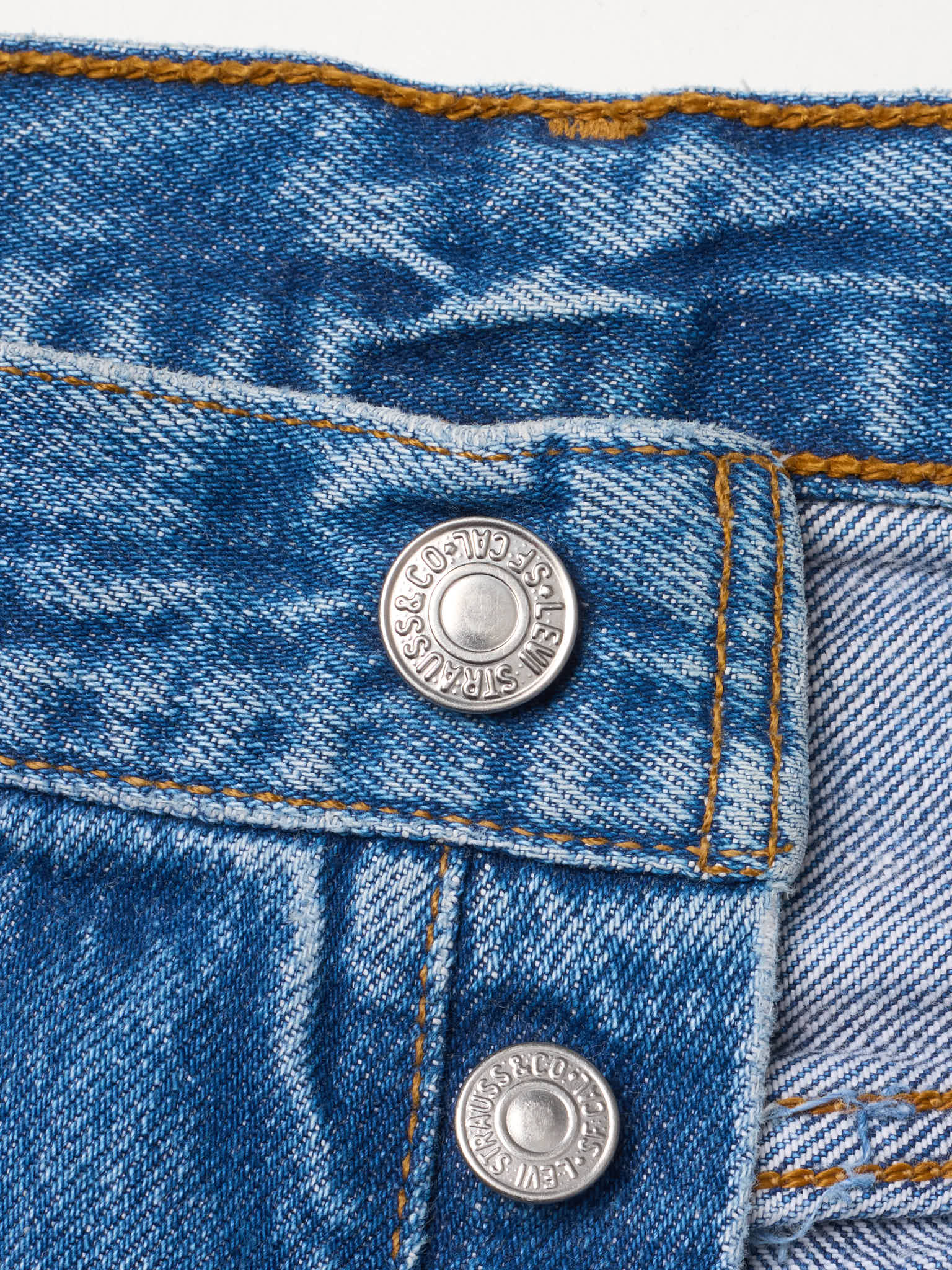 Vintage LEVI'S 501 Straight Fit Blue Cotton Jeans Made in Spain 1993