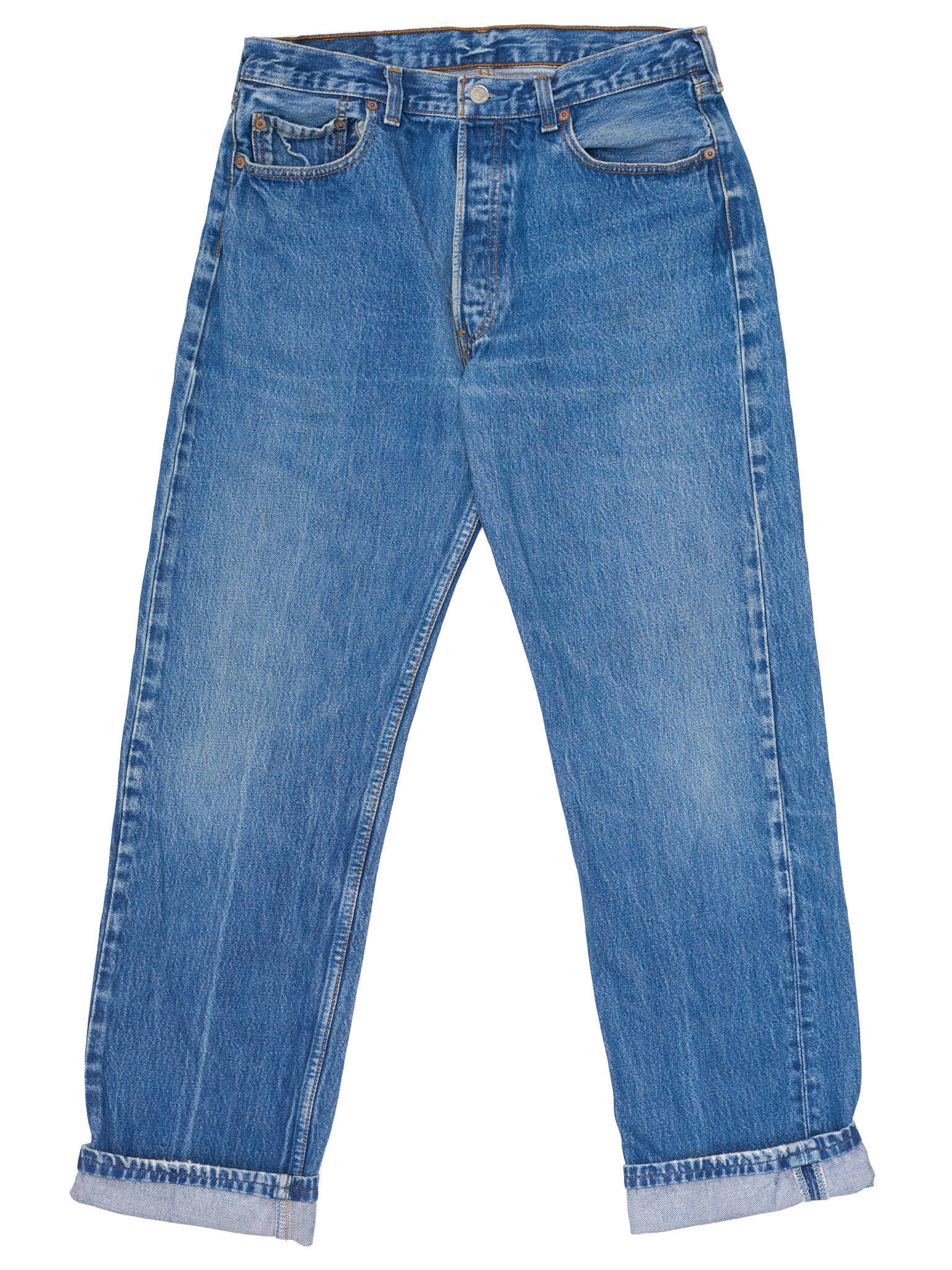 Vintage LEVI'S 501 Straight Fit Blue Cotton Jeans Made in Spain 1993