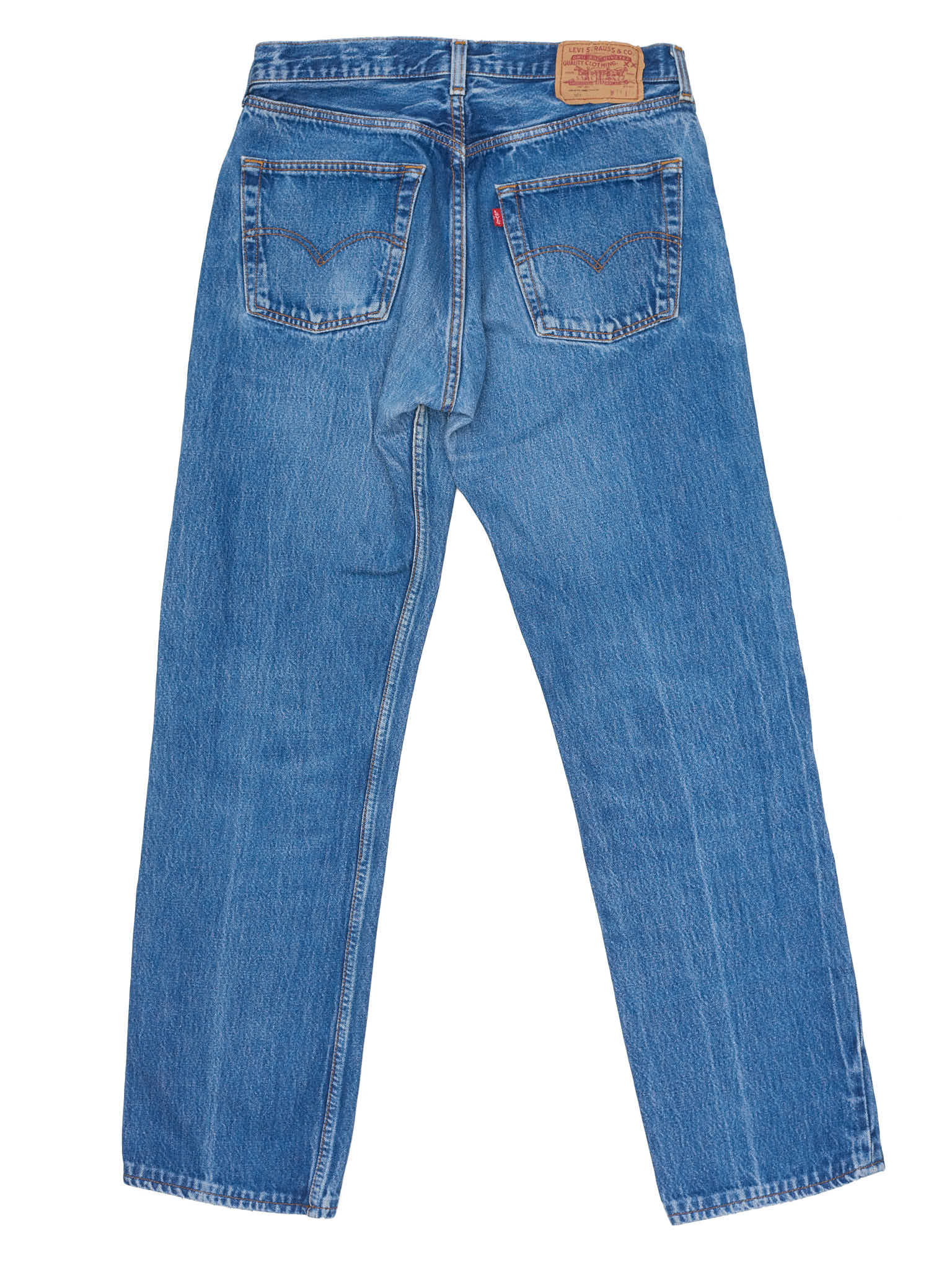 Vintage LEVI'S 501 Straight Fit Blue Cotton Jeans Made in Spain 1993