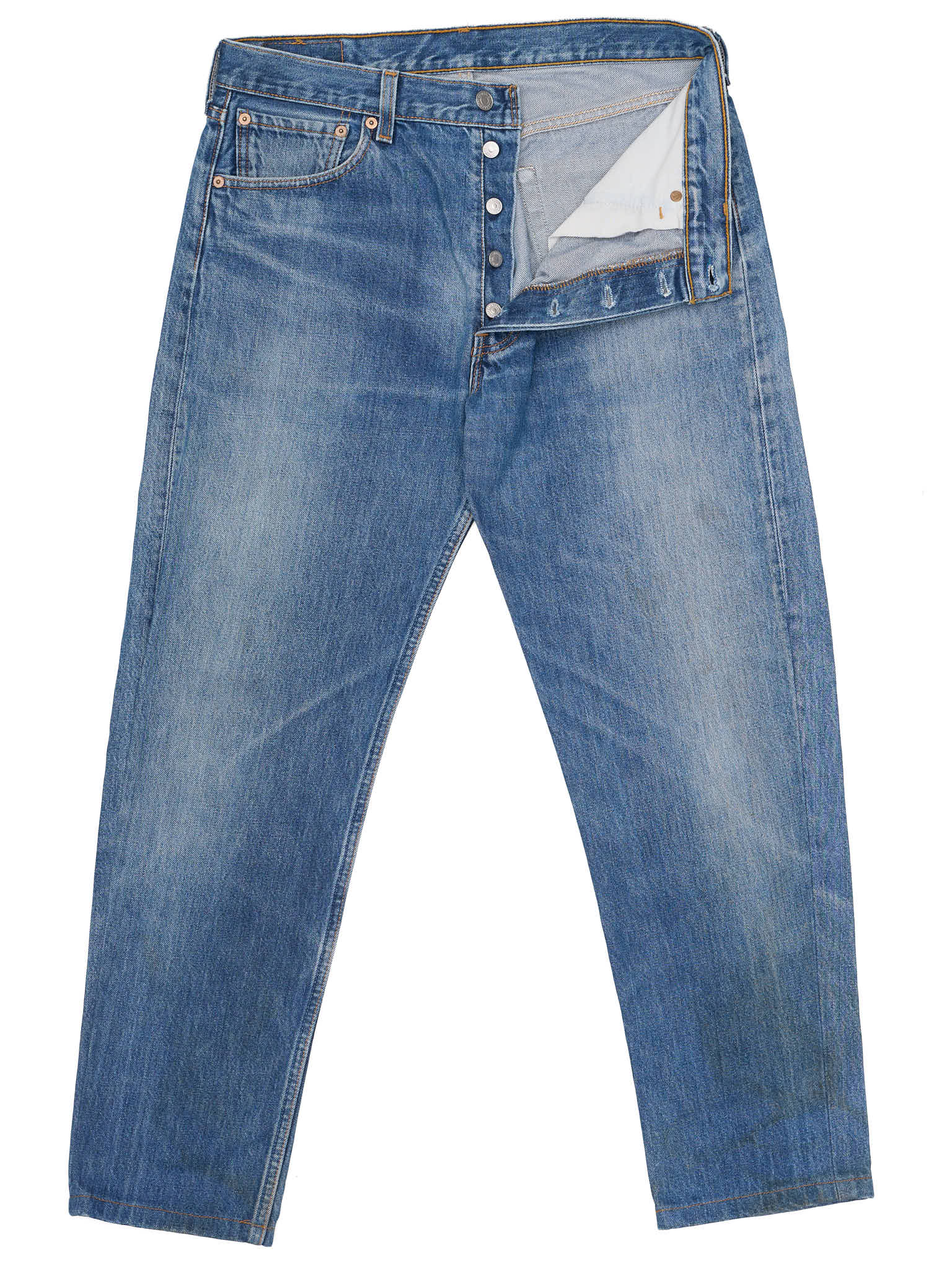 Vintage LEVI'S 501 Straight Fit Blue Cotton Jeans Made in USA