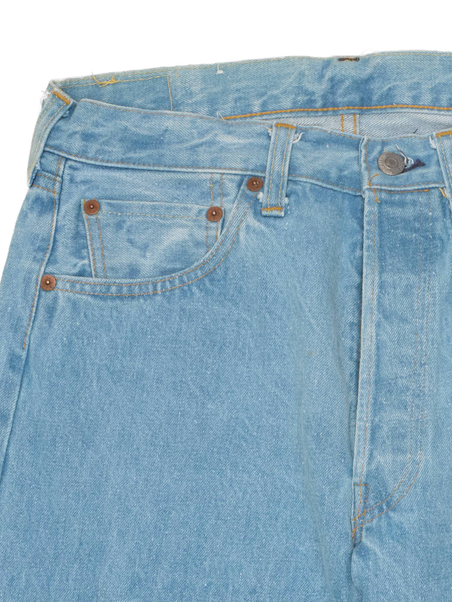 Vintage LEVI'S 501 XX Valencia St. Light Blue Cotton Jeans Made in USA LVC 1998 NOS