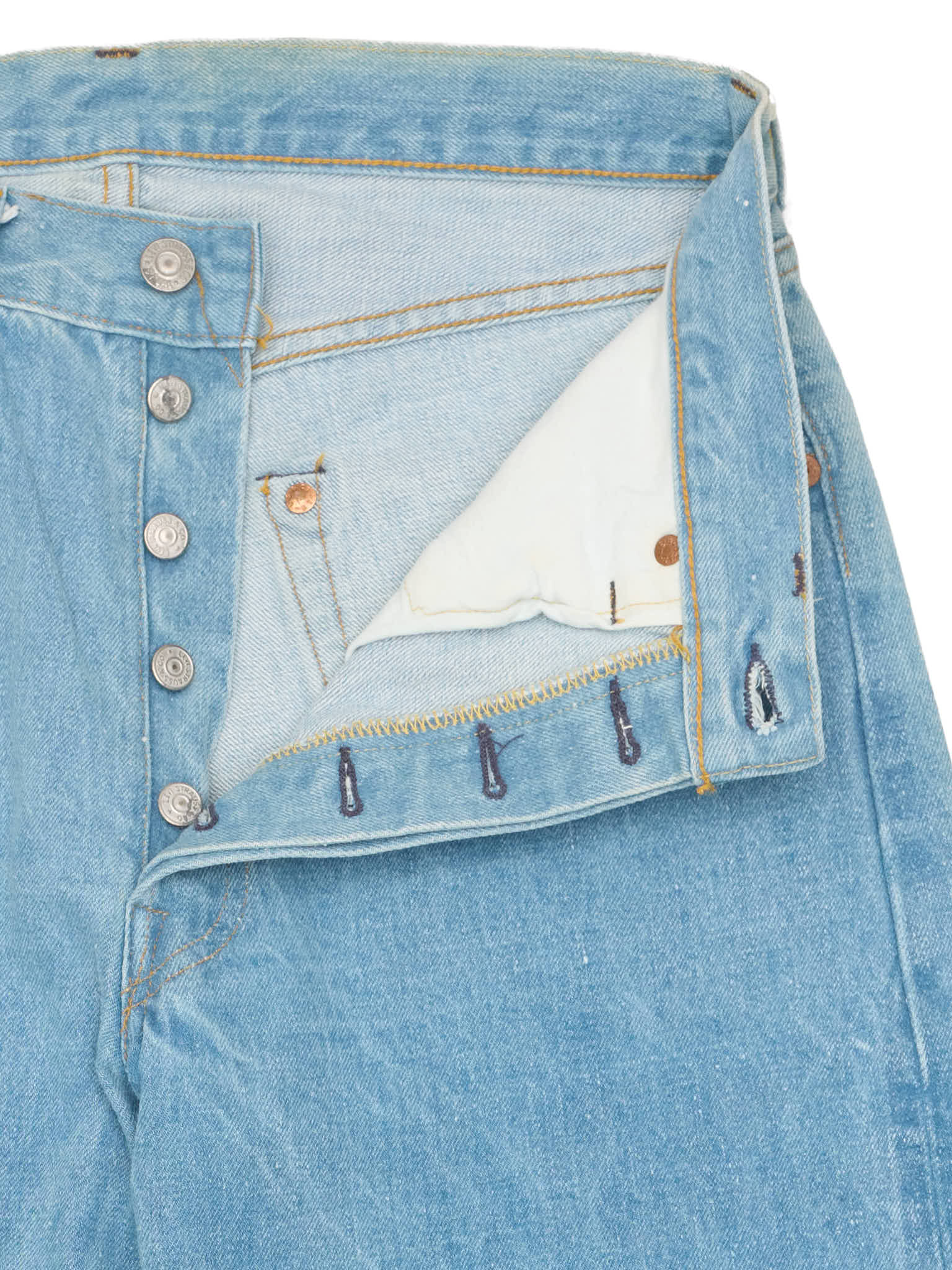 Vintage LEVI'S 501 XX Valencia St. Light Blue Cotton Jeans Made in USA LVC 1998 NOS