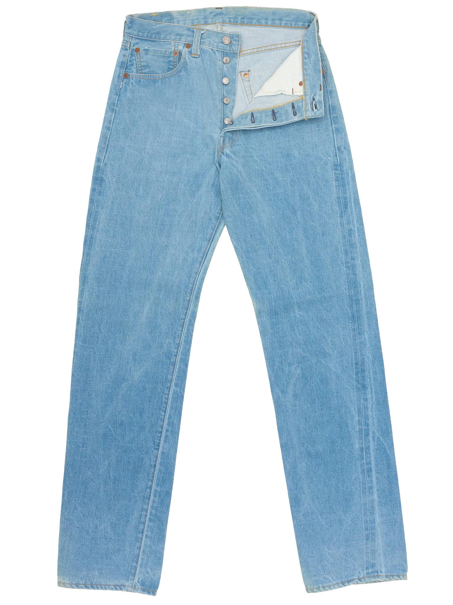 Vintage LEVI'S 501 XX Valencia St. Light Blue Cotton Jeans Made in USA LVC 1998 NOS