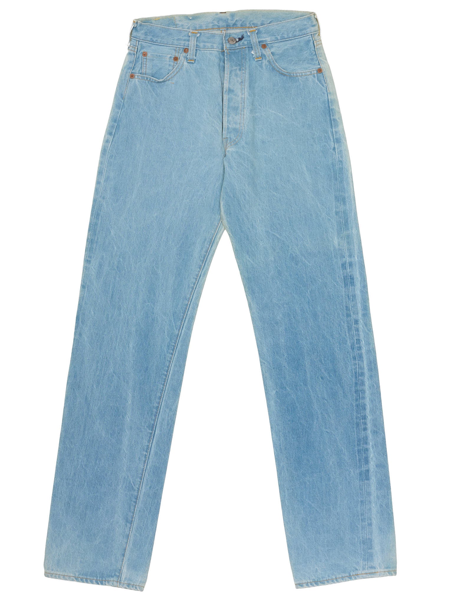 Vintage 1998 LEVI'S 501XX Valencia St. Light Blue Cotton Jeans Made in USA LVC `NOS