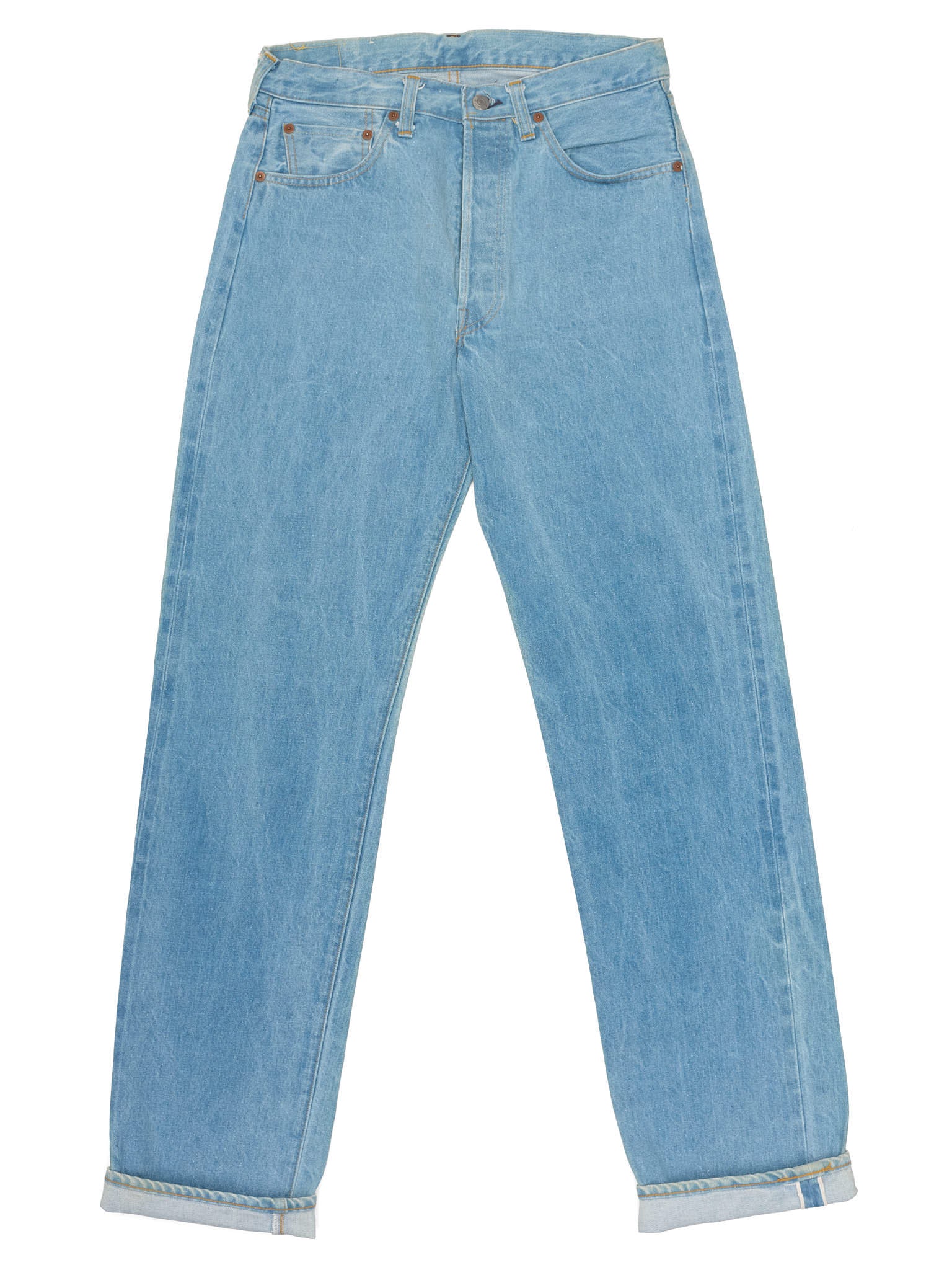 Vintage LEVI'S 501 XX Valencia St. Light Blue Cotton Jeans Made in USA LVC 1998 NOS
