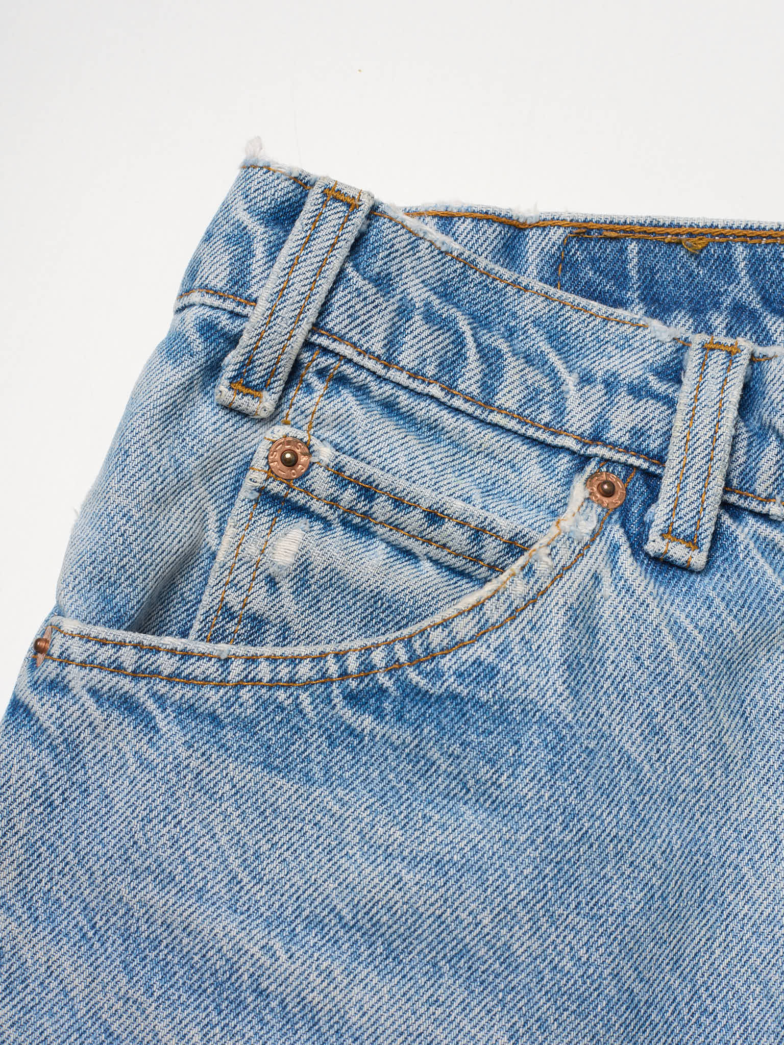 Vintage LEVI'S 505 Orange Tab Faded Blue Cotton Jeans Made in USA