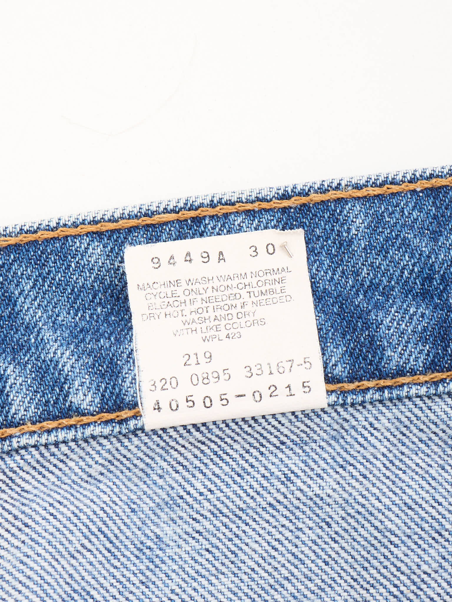 Vintage LEVI'S 505 USA Made Straight Leg Orange Tab Jeans 34/32 1995