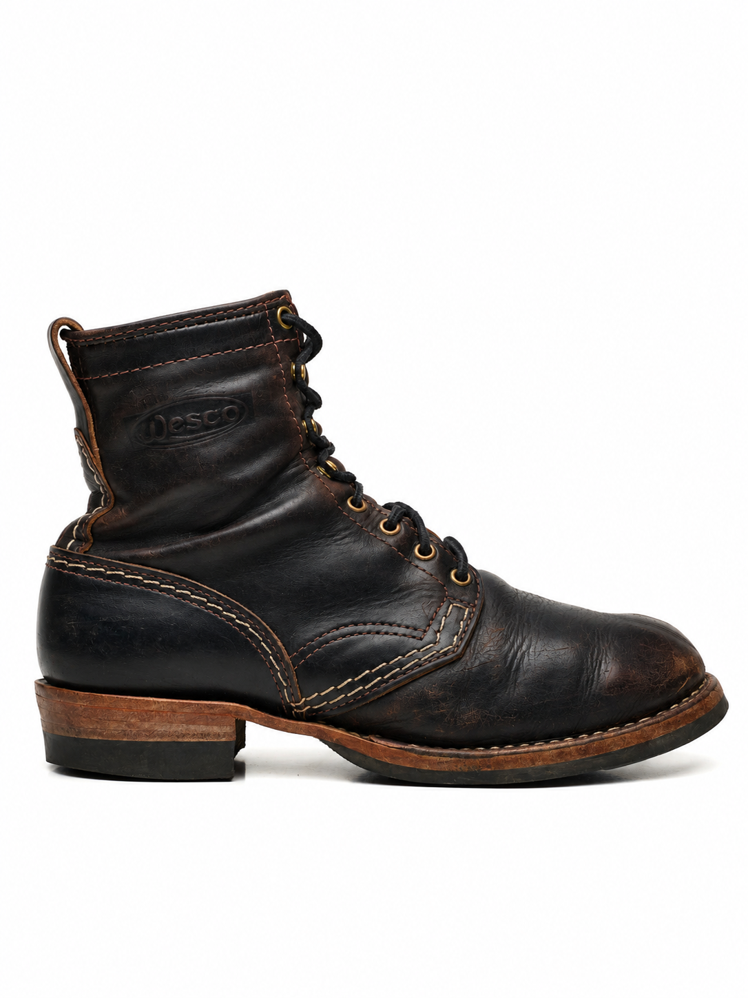 Rare WESCO Custom Jobmaster Black Horsehide Boots US 10.5E Wide 7 of 15