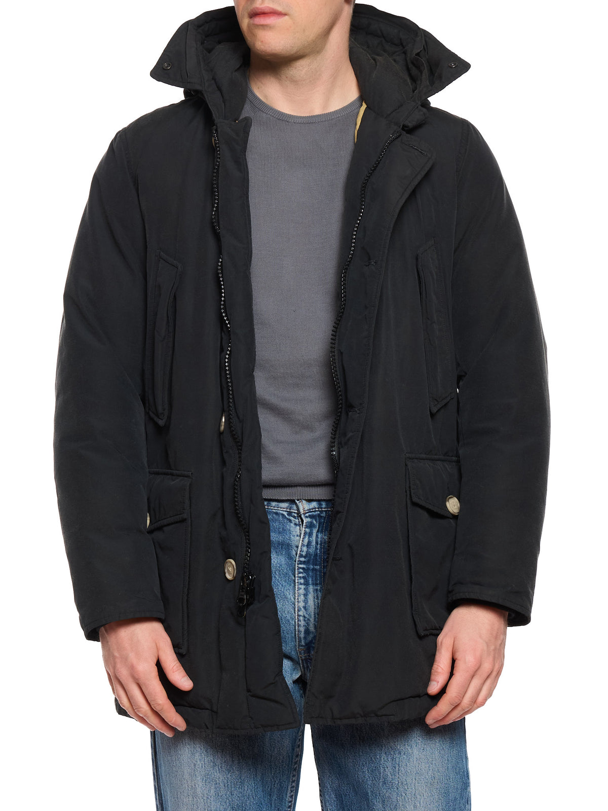 WOOLRICH Black Artic Parka Down Jacket USA Made