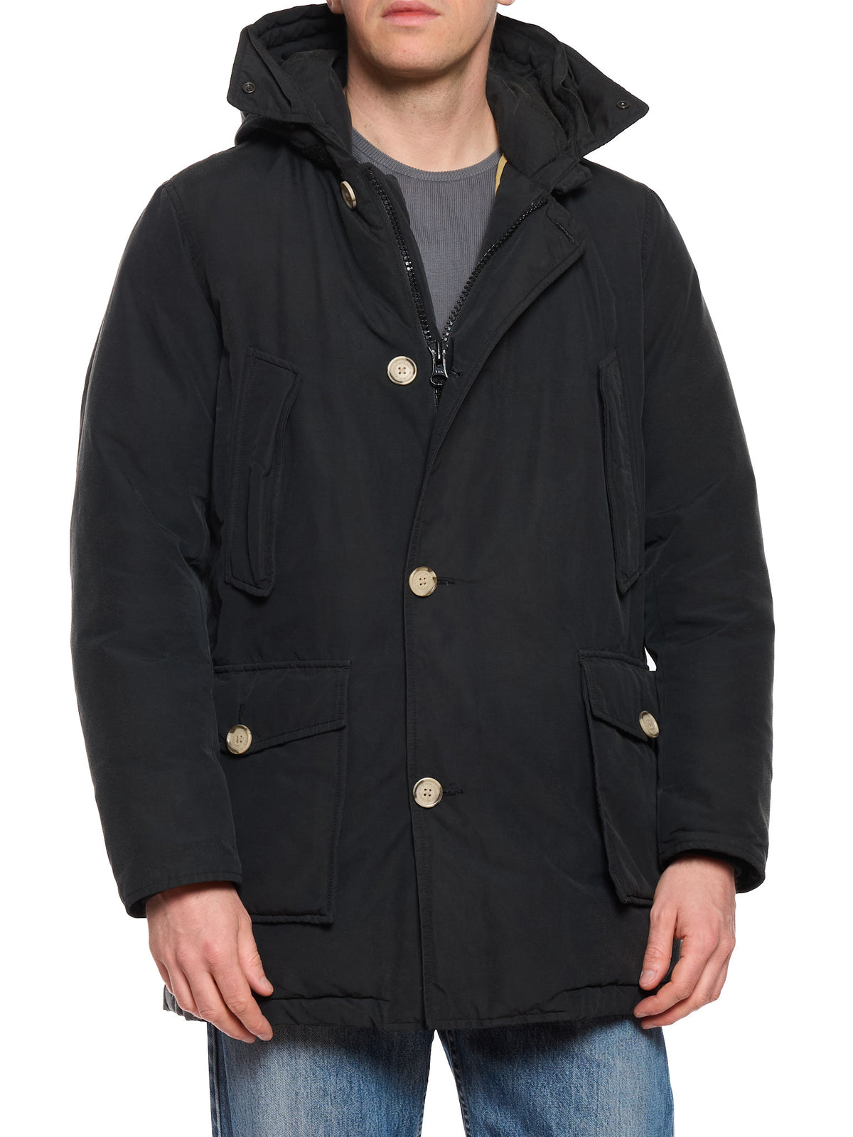 WOOLRICH Black Artic Parka Down Jacket USA Made