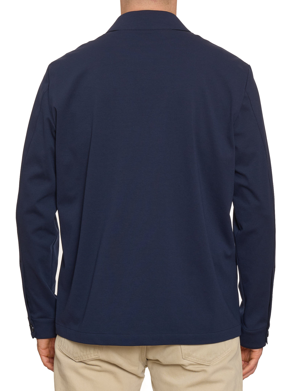 PIETRA SALATA Napoli "Niky" Blue Cotton Stretch Harrington Jacket NEW
