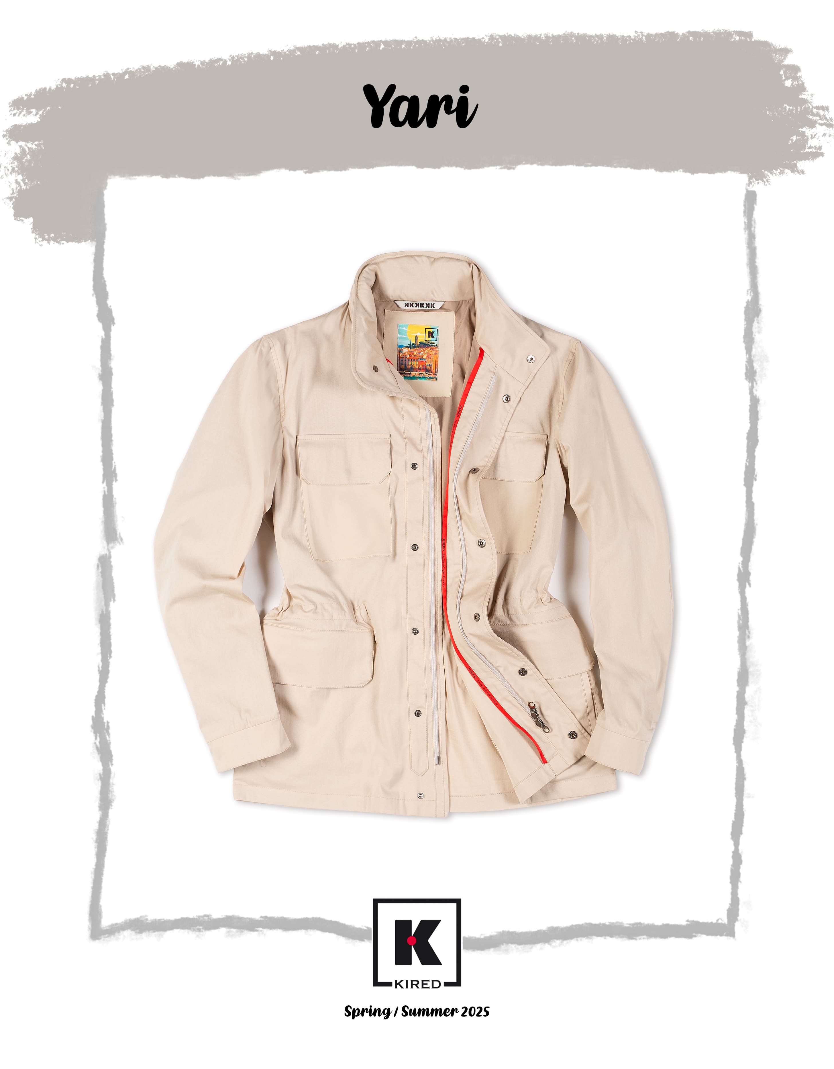 KITON KIRED "Yari" Beige Field Jacket EU 50 NEW US M 2025 Travtek