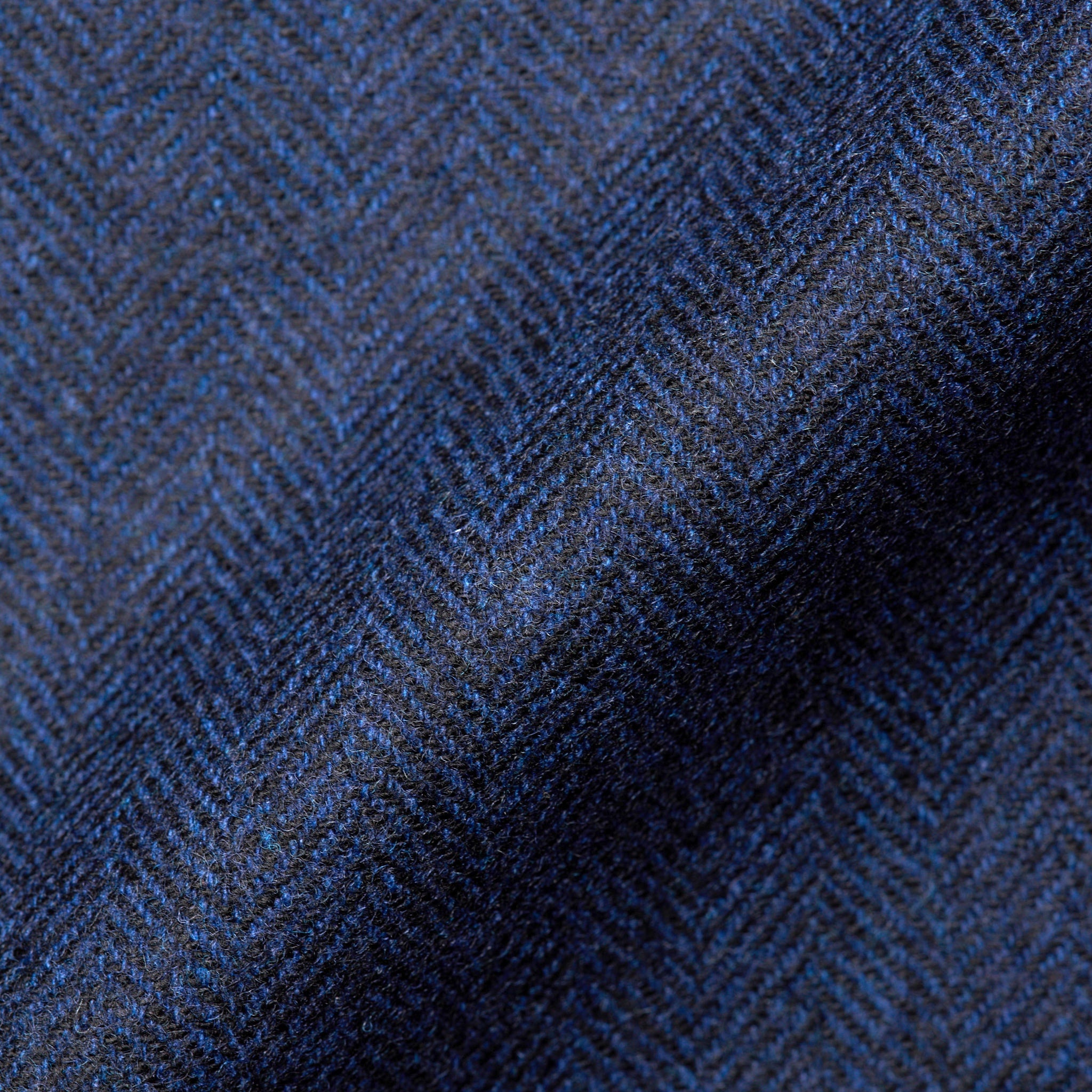 BELVEST Handmade Blue Herringbone Wool Blend Flannel Jacket EU 50 NEW US 40