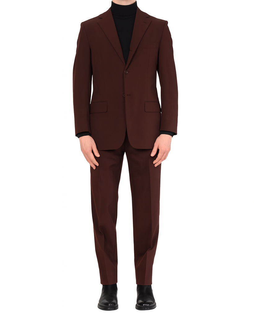 D'avenza Roma Handmade Burgundy Suit EU 52 New US 42