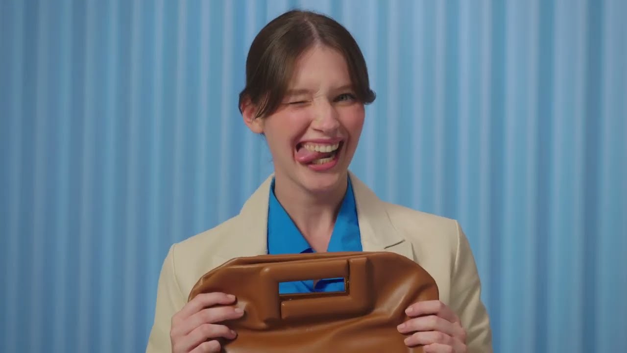 LANCEL PARIS Brown "Cocoon" Broen Leather Handbag Jumbo