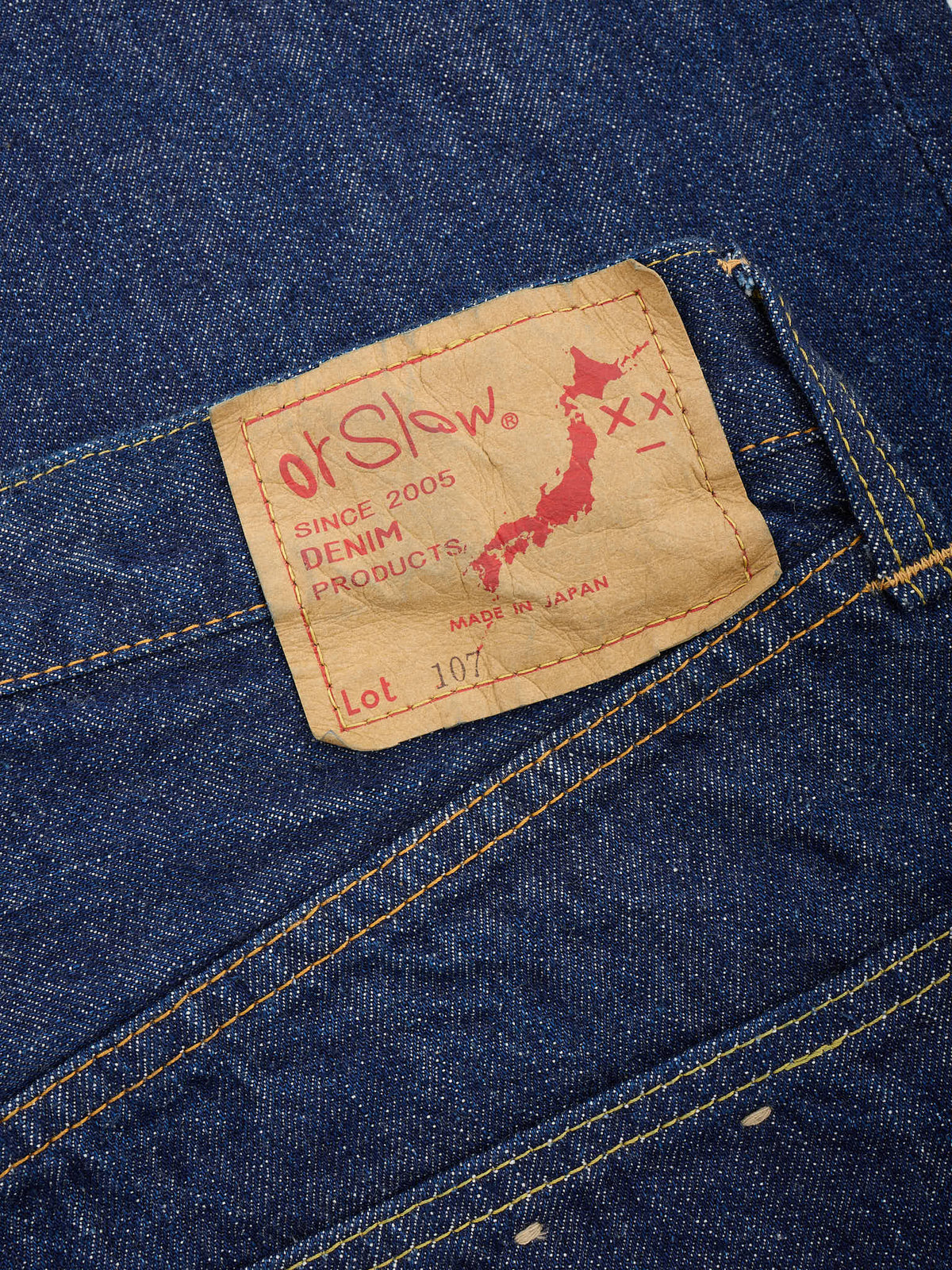 orSlow 107 Blue Denim Cotton Slim Fit Selvedge Jeans 5 / XL