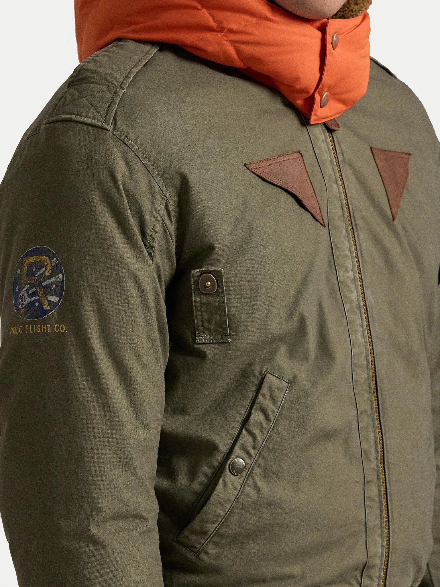 POLO RALPH LAUREN Military Green "B–15" Patch Bomber Jacket
