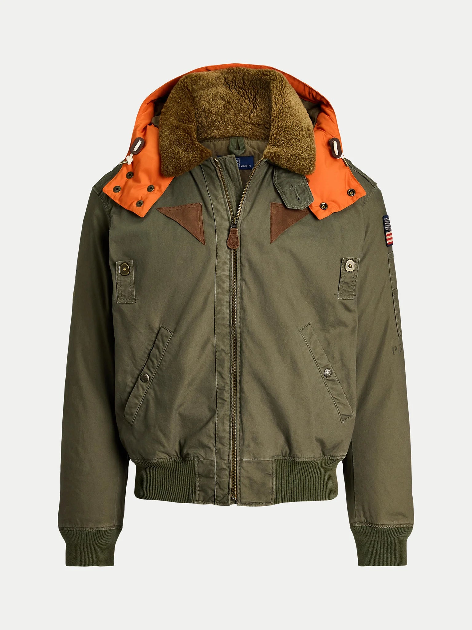 POLO RALPH LAUREN Military Green "B–15" Patch Bomber Jacket