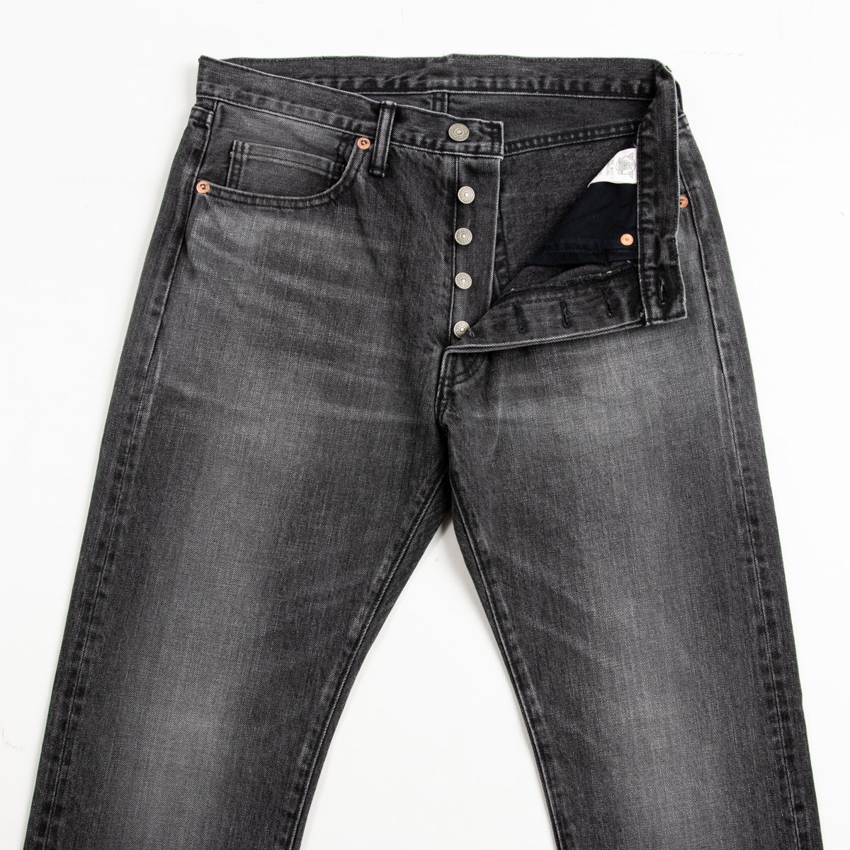 THE REAL MCCOY'S 996BK Gray Denim Cotton Selvedge Jeans