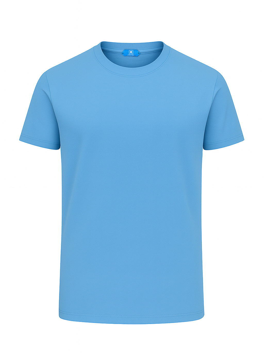 KITON KIRED "Bacio" Blue Exclusive Crepe Cotton Short Sleeve T-Shirt