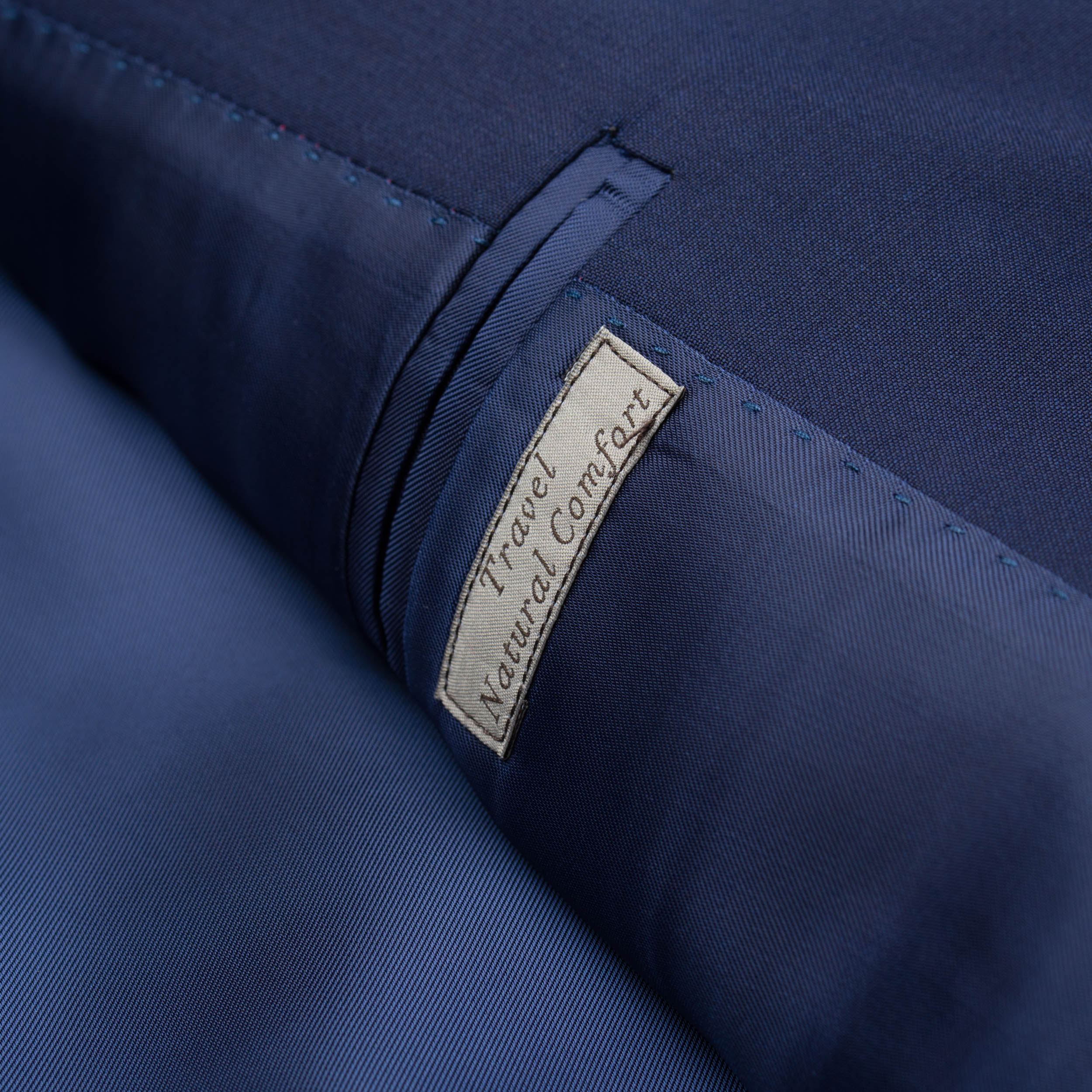 CANALI 1934 "Travel Natural Comfort" Blue Wool Suit 48 NEW US 38 Current Model CANALI