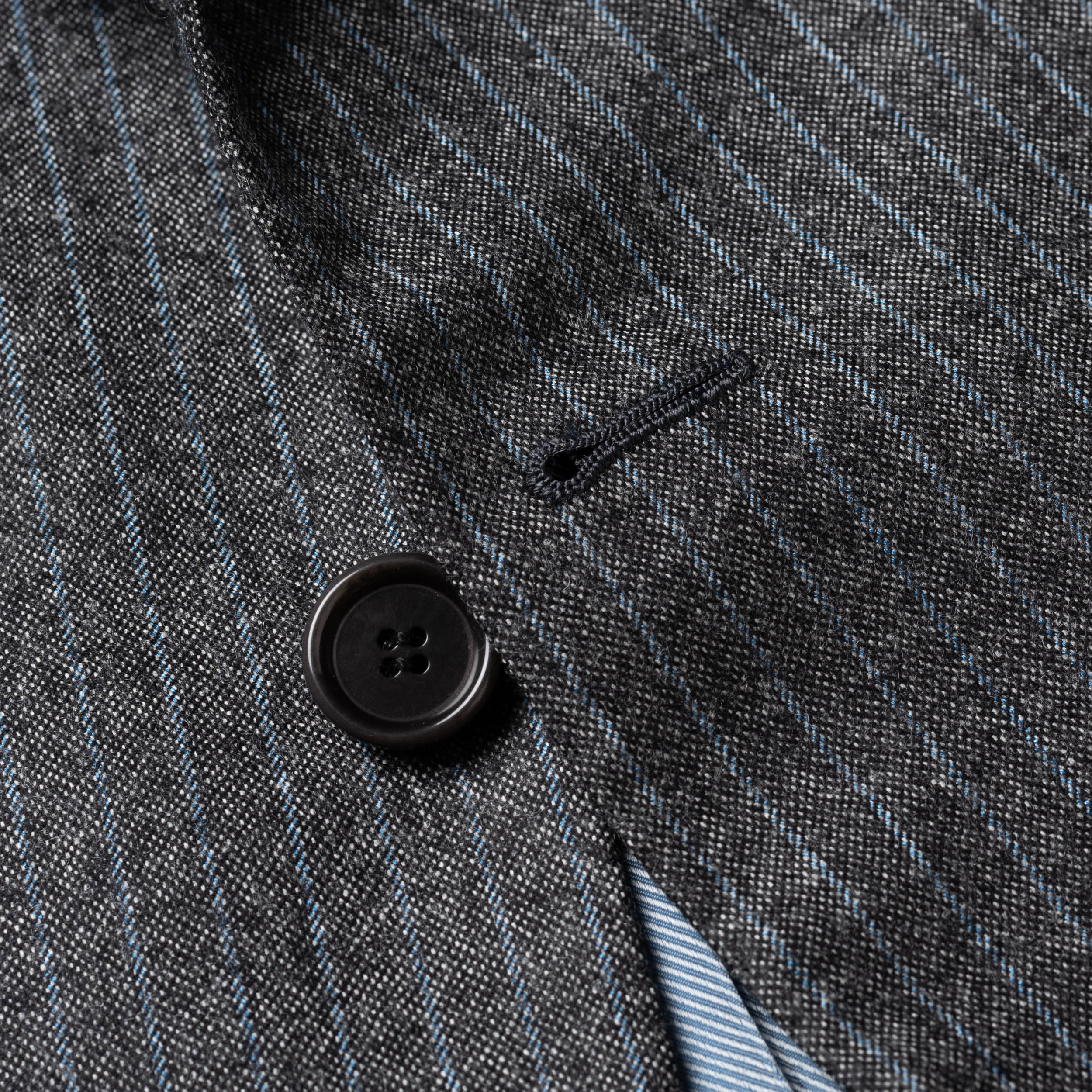 CESARE ATTOLINI Gray Striped Wool Super 120's Cashmere Flannel Suit 60 NEW US 50 CESARE ATTOLINI