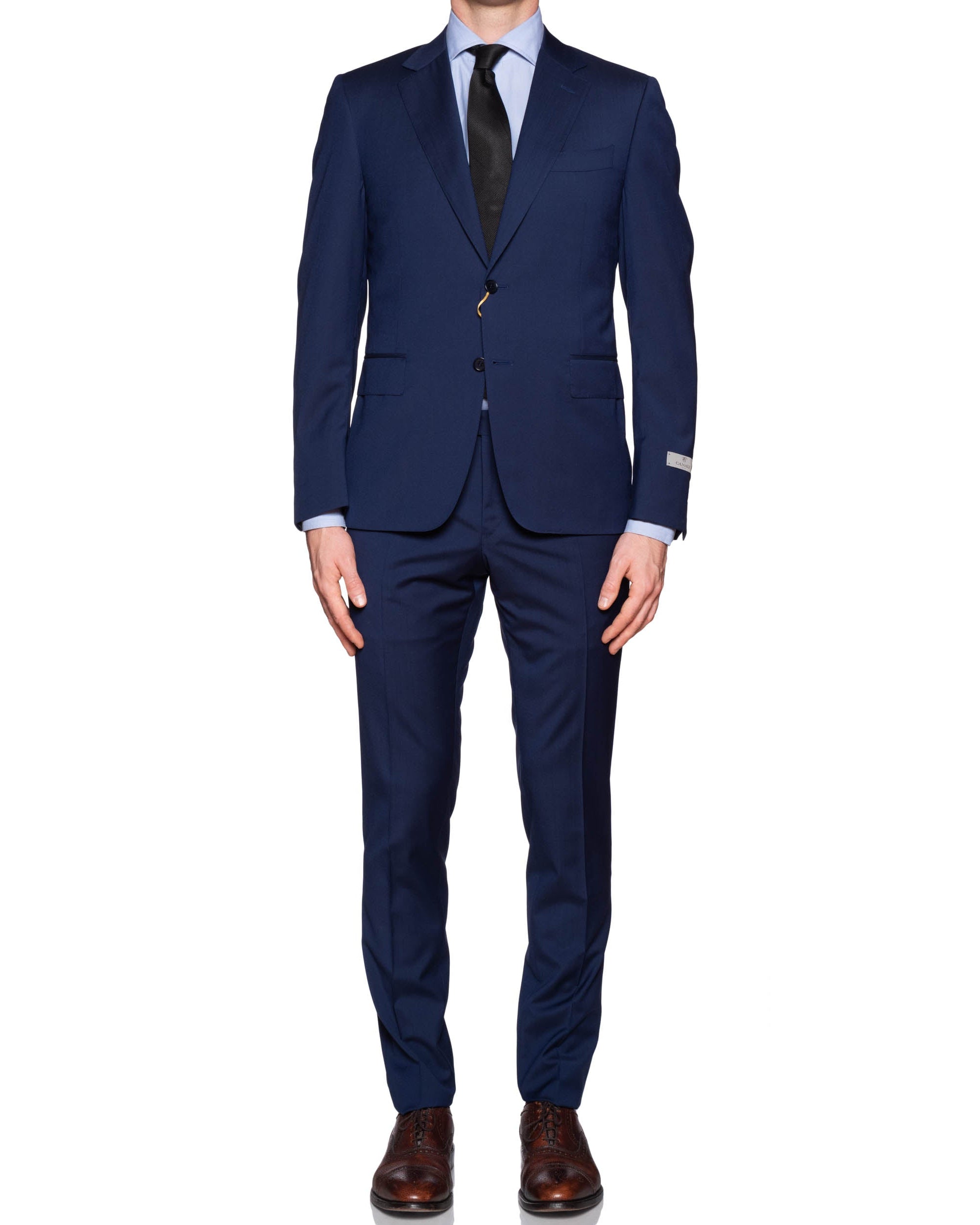 CANALI 1934 "Travel Natural Comfort" Blue Wool Suit 48 NEW US 38 Current Model CANALI