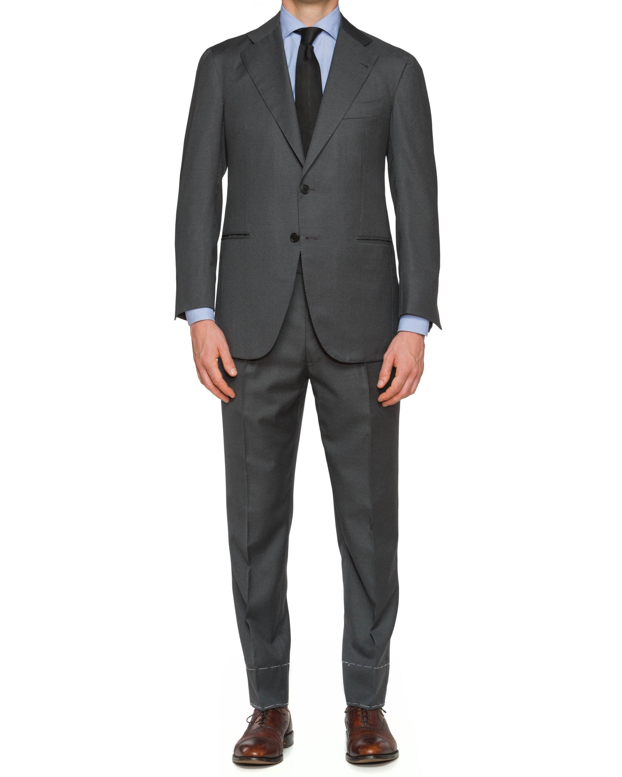 Sartoria CHIAIA Napoli Handmade Gray Wool Suit EU 52 NEW US 42 Slim Fit SARTORIA CHIAIA