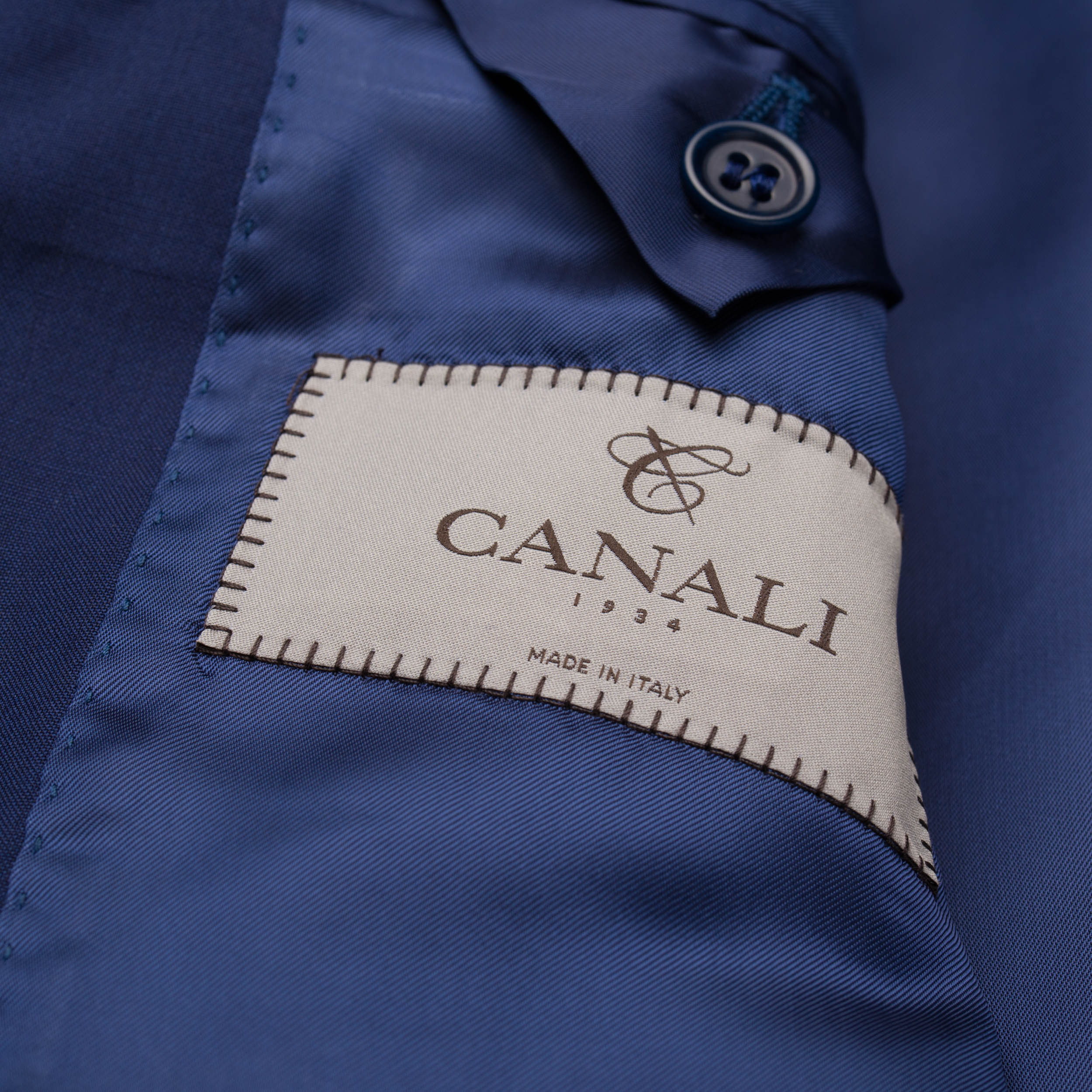 CANALI 1934 "Travel Natural Comfort" Blue Wool Suit 48 NEW US 38 Current Model CANALI