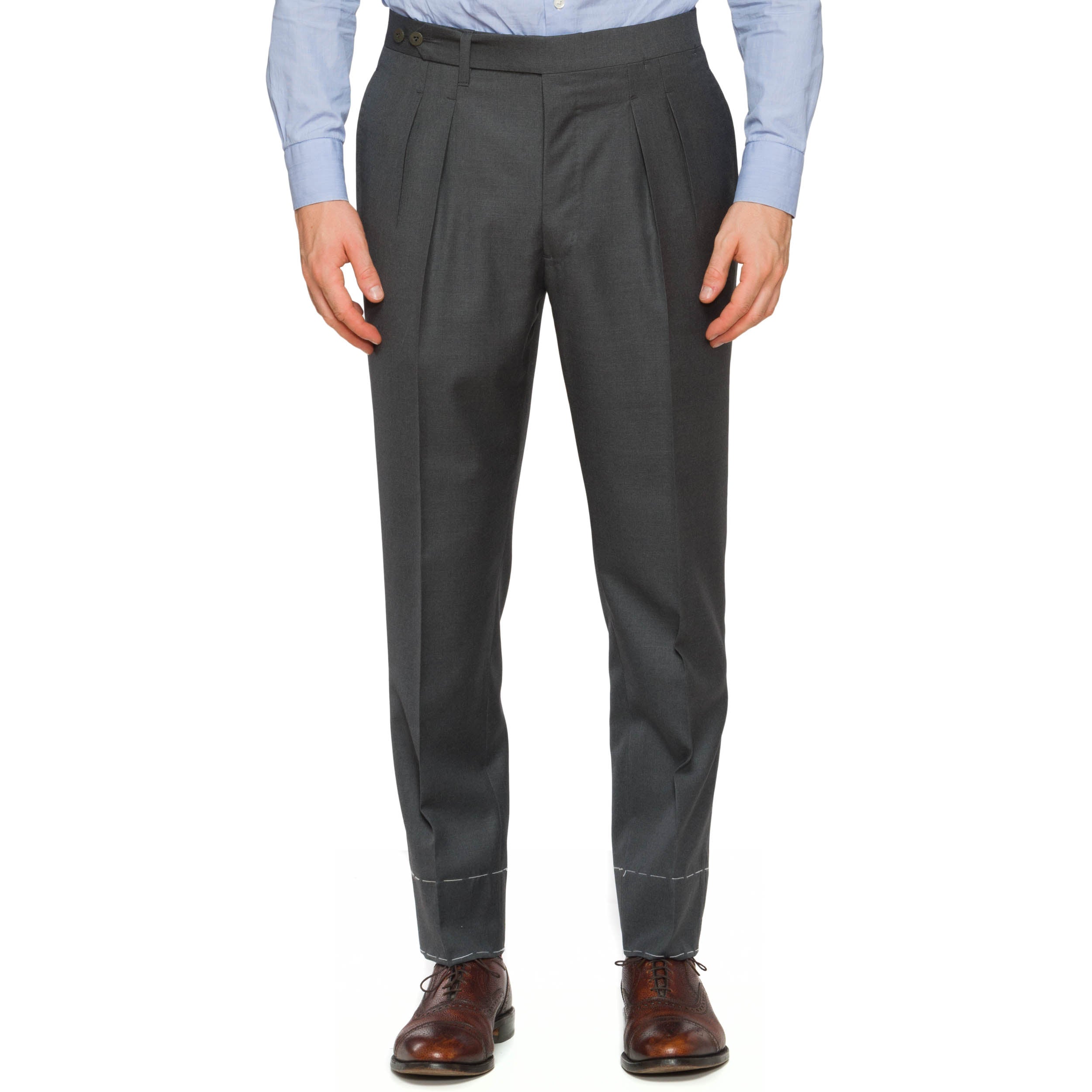 Sartoria CHIAIA Napoli Handmade Gray Wool Suit EU 52 NEW US 42 Slim Fit SARTORIA CHIAIA