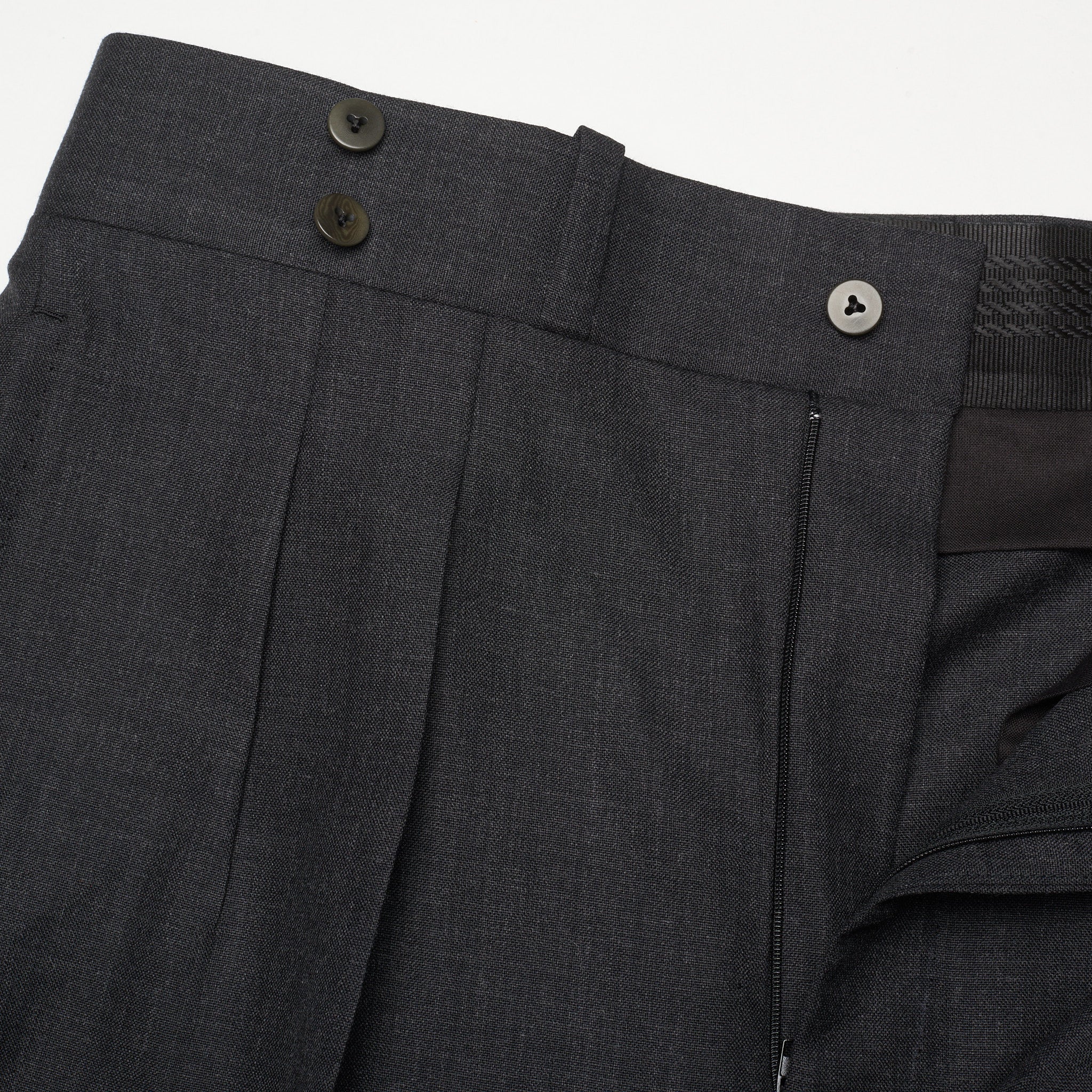 Sartoria CHIAIA Napoli Handmade Gray Wool Double Pleated Dress Pants NEW SARTORIA CHIAIA