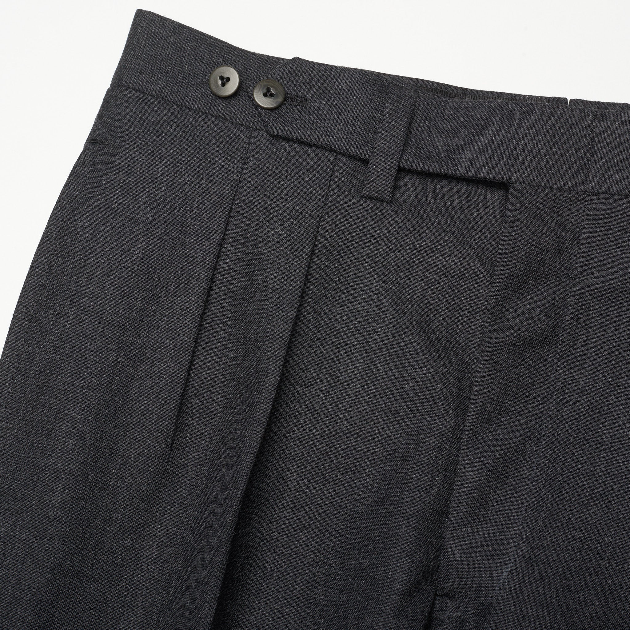 Sartoria CHIAIA Napoli Handmade Charcoal Gray Slim Pleated Dress Pants NEW SARTORIA CHIAIA