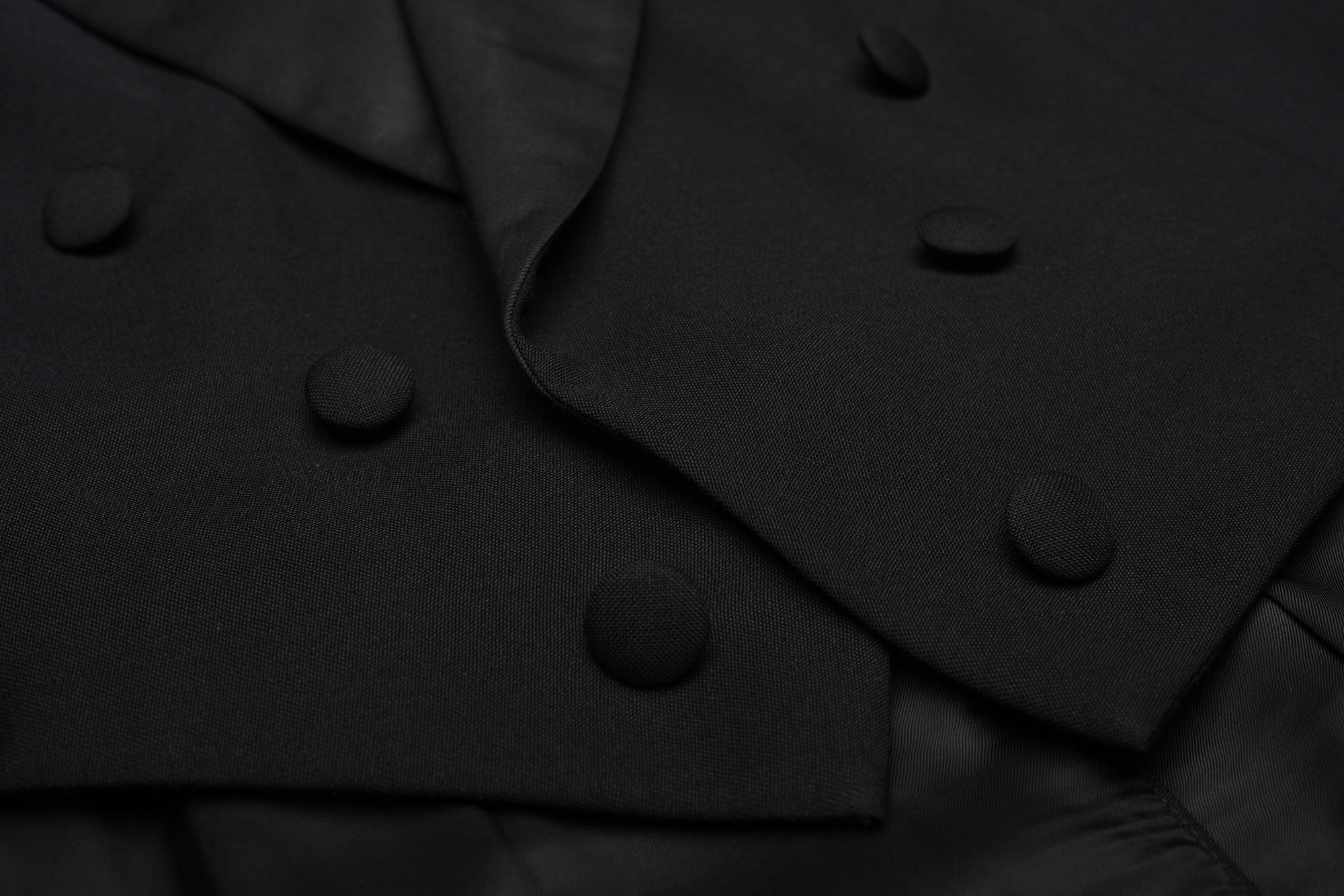 BIJAN Handmade Black Wool Mohair DB Tail Coat Frock Suit EU 58 NEW US 48 Luxury BIJAN