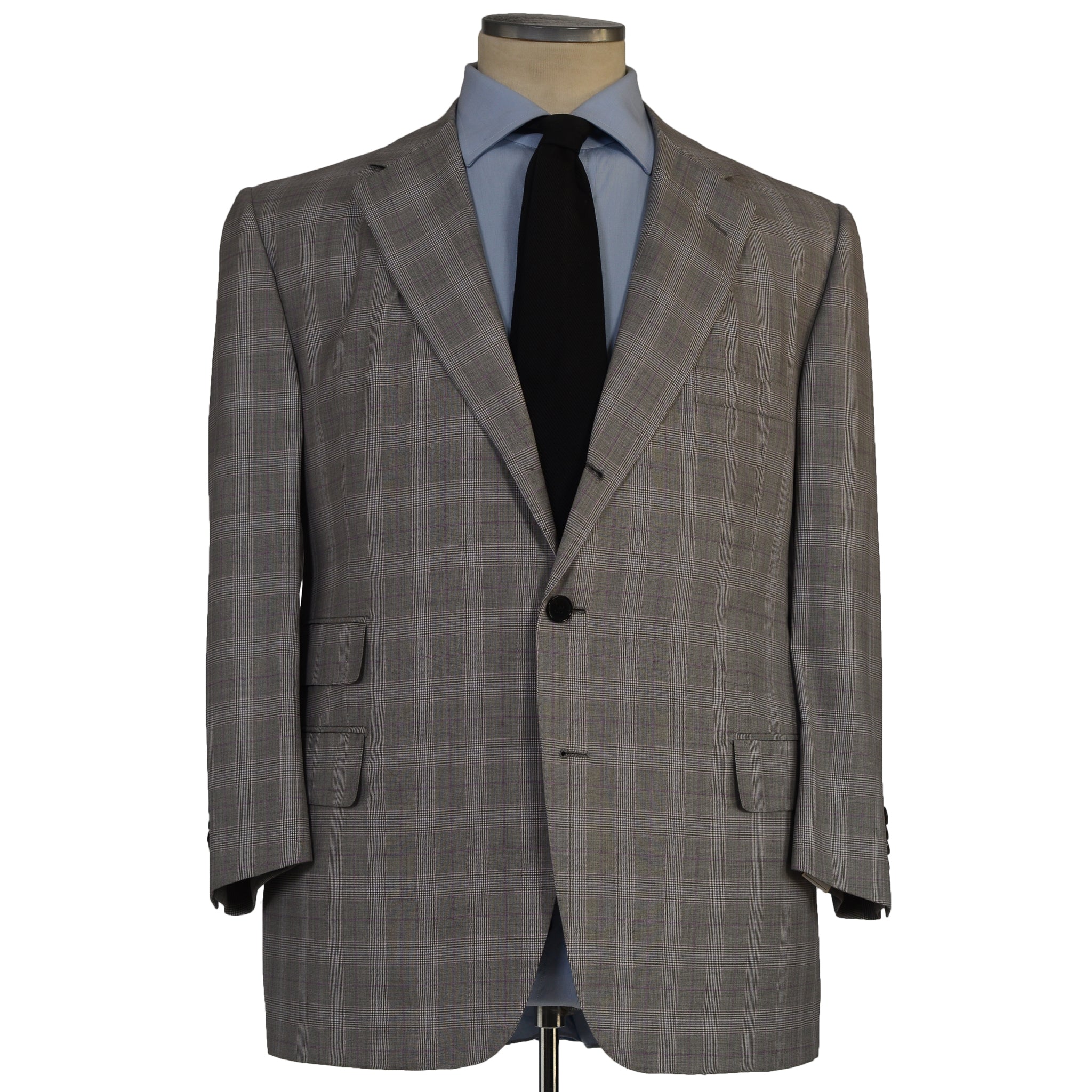 D'AVENZA Handmade Gray Cashmere Silk Suit EU 60 NEW US 50 Short D'AVENZA