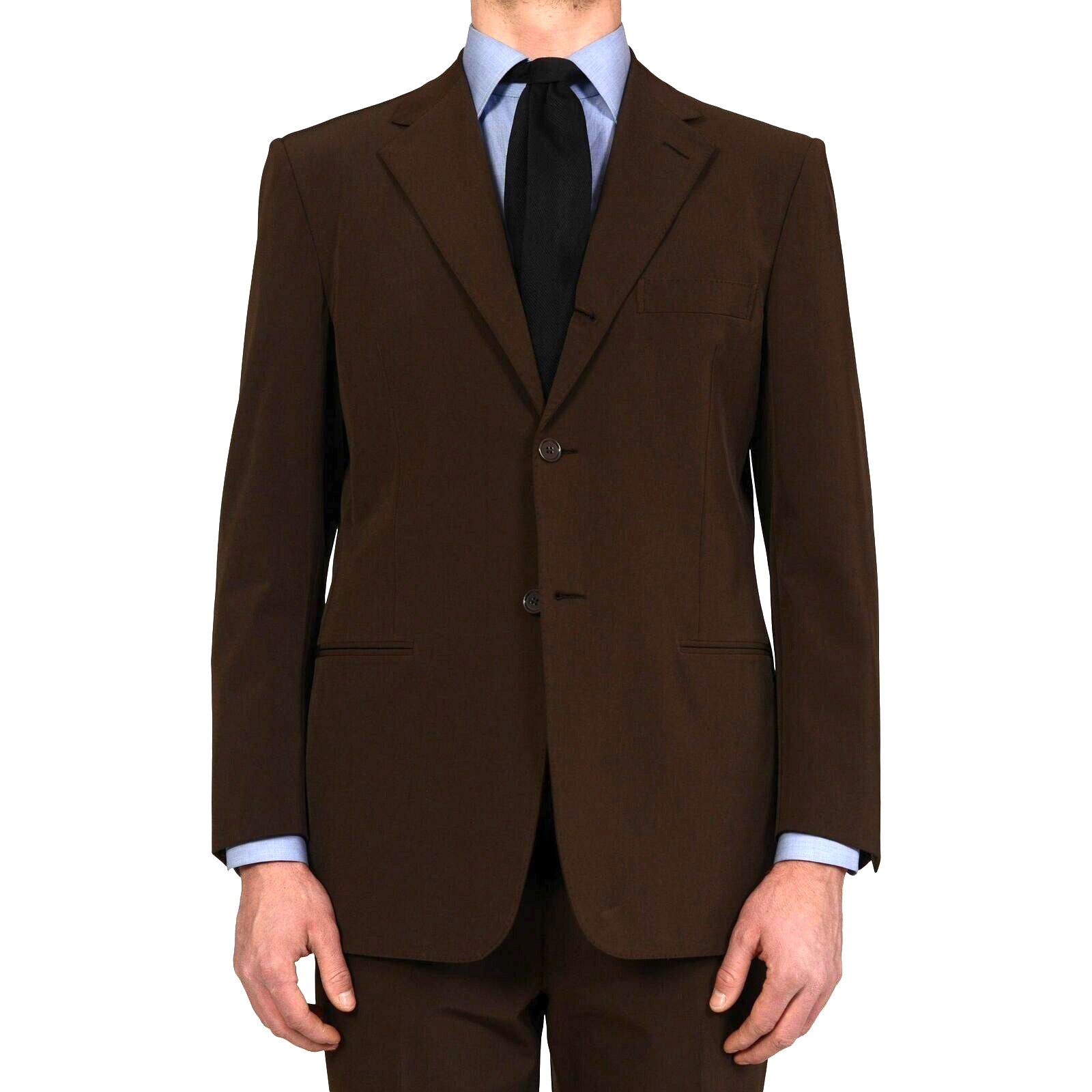 D'AVENZA Roma Handmade Brown Polyester Suit EU 52 NEW US 42 D'AVENZA